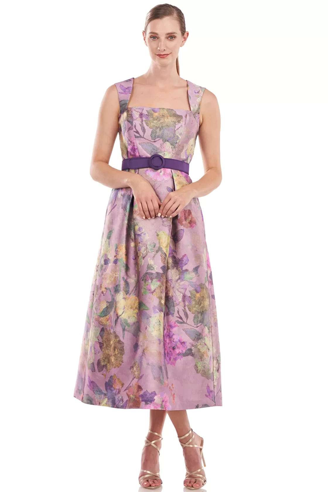 Cocktail Dresses<Kay Unger Alora Tea Length Dress Woodrose Multi