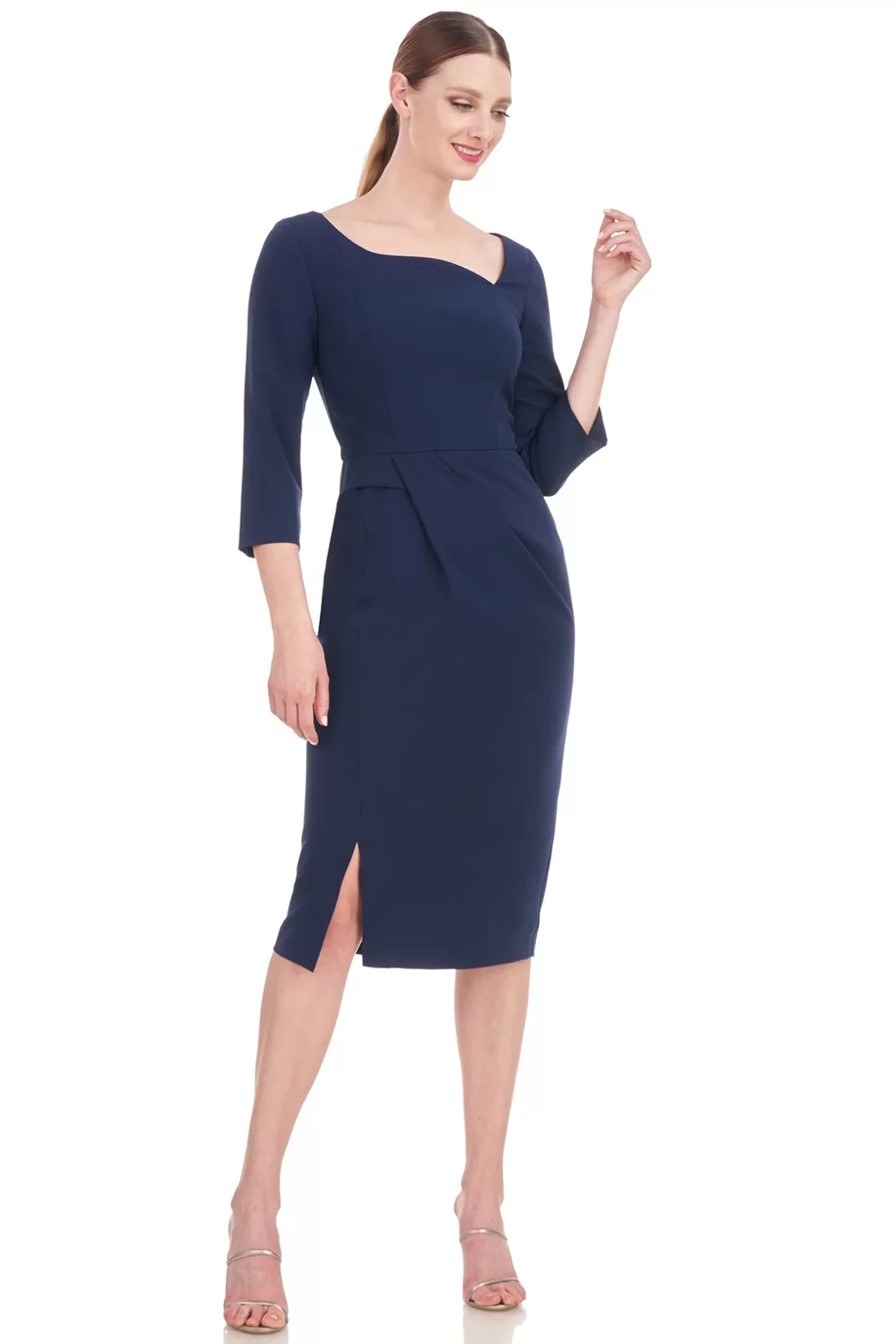 Cocktail Dresses<Kay Unger Anya Midi Dress Dark Midnight