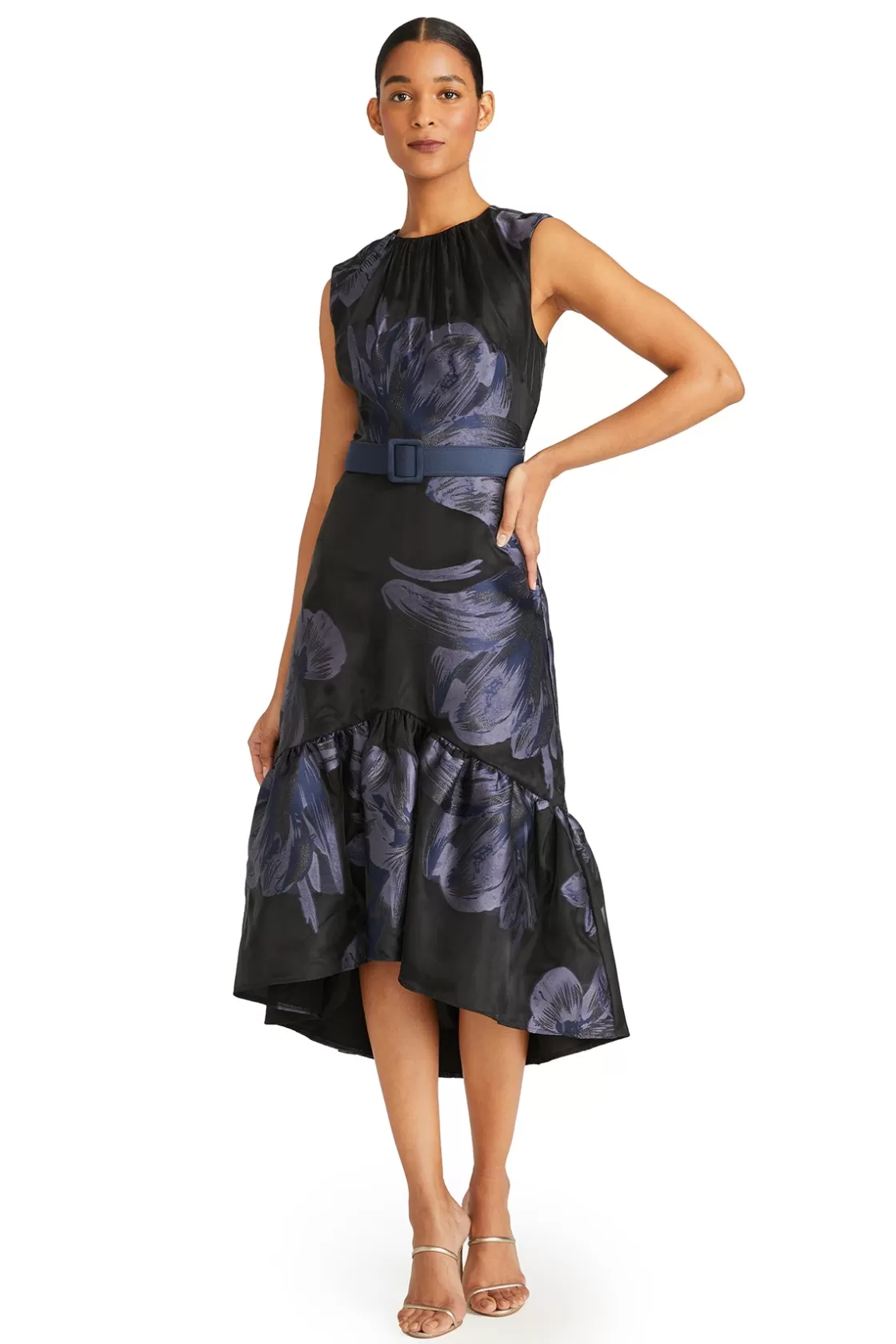 Cocktail Dresses<Kay Unger Beatrix Tea Length Dress Black Dark Midnight