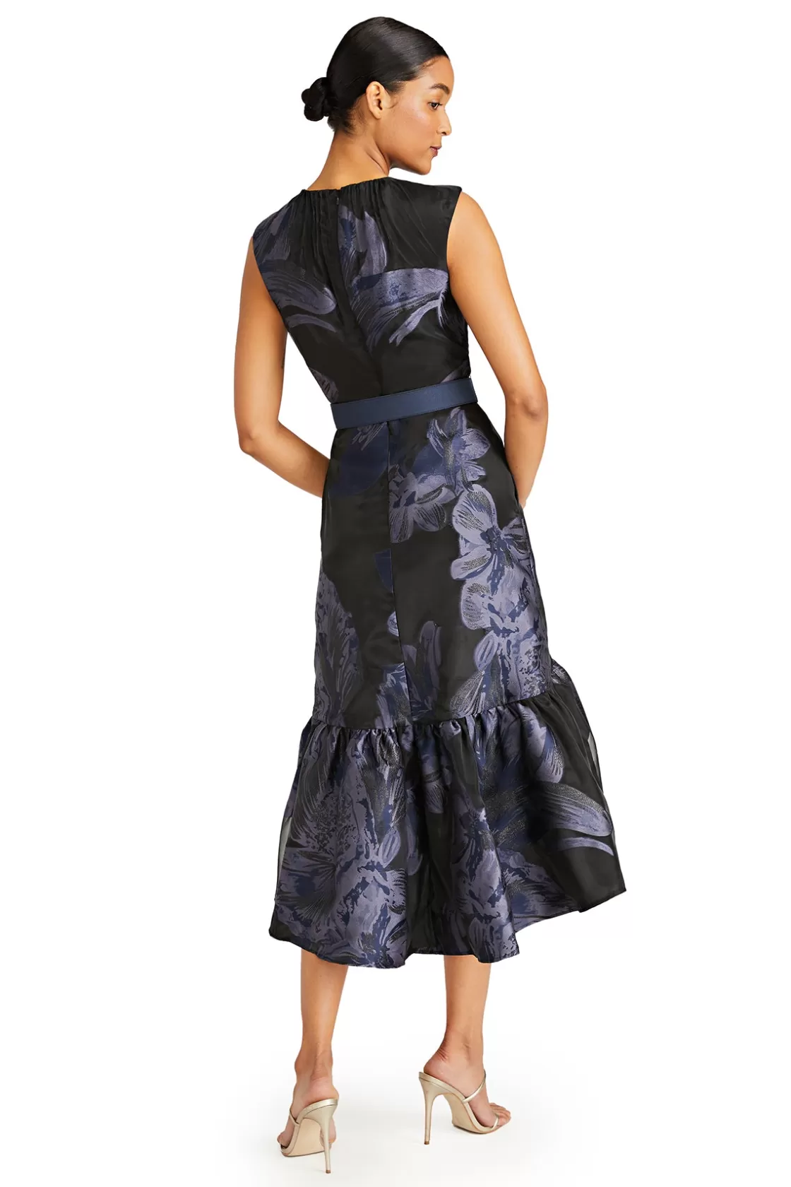 Cocktail Dresses<Kay Unger Beatrix Tea Length Dress Black Dark Midnight