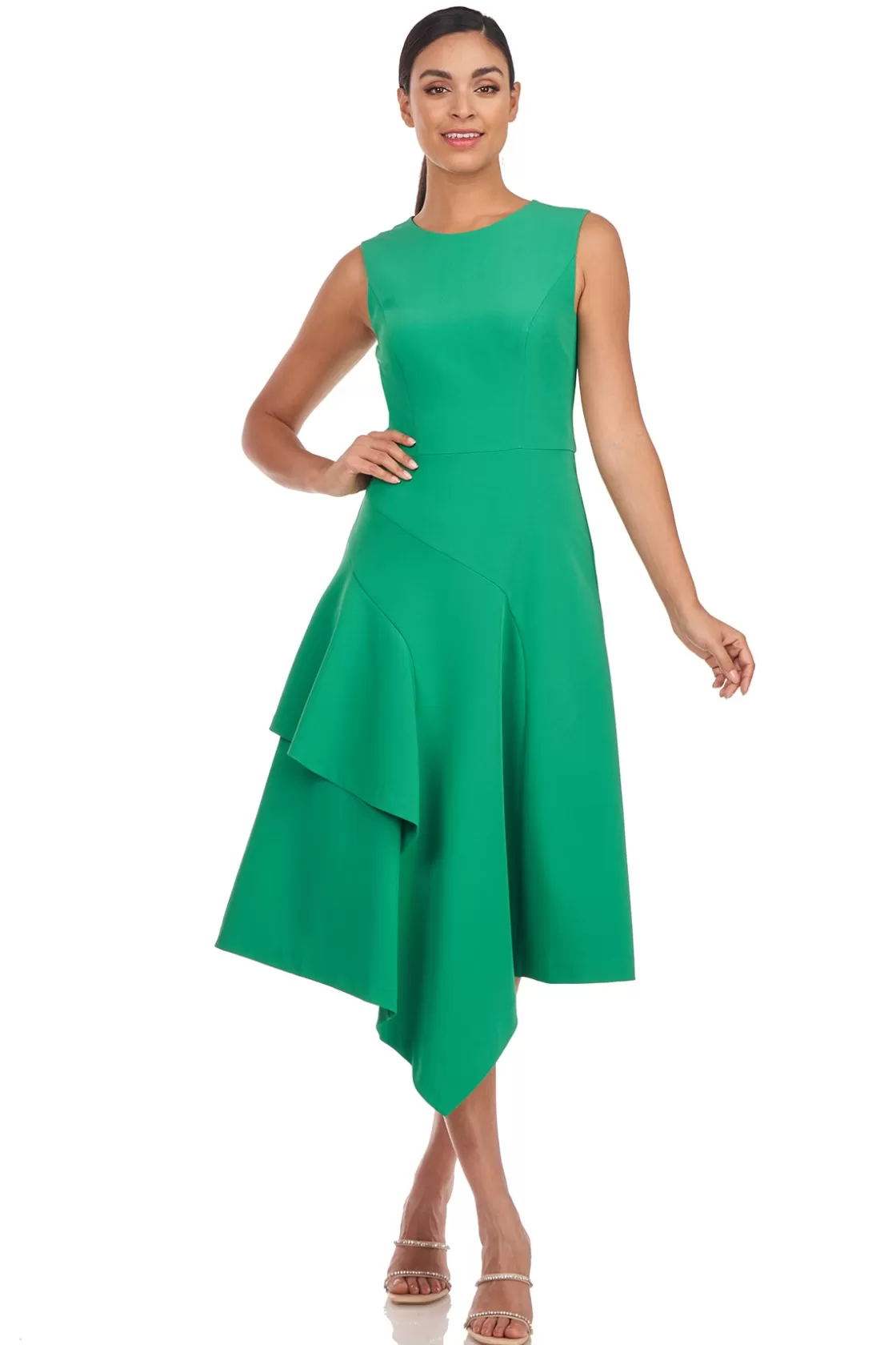 Cocktail Dresses<Kay Unger Bryce Midi Dress Kelly Green