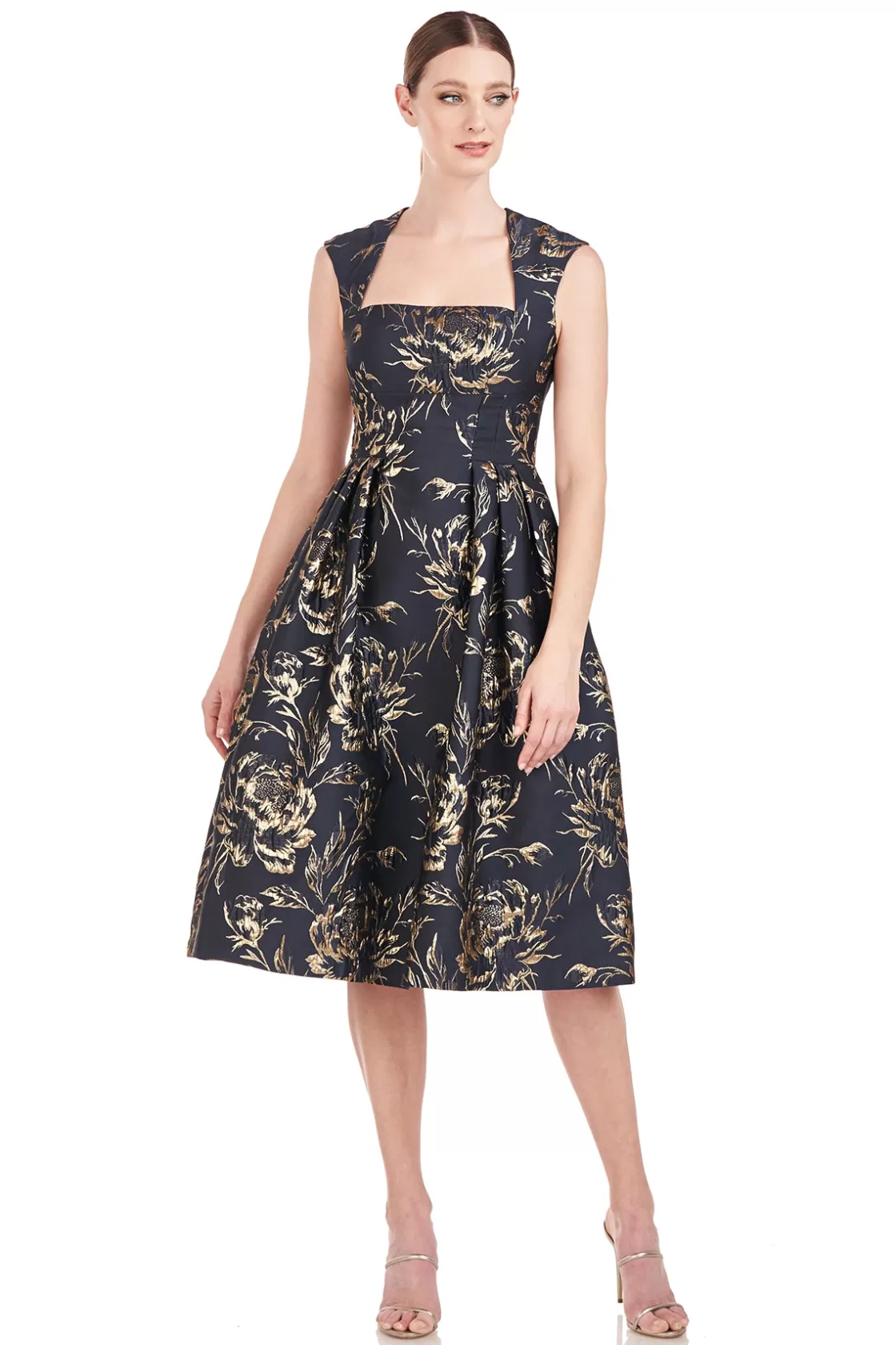 Cocktail Dresses<Kay Unger Calista Midi Dress Dark Midnight