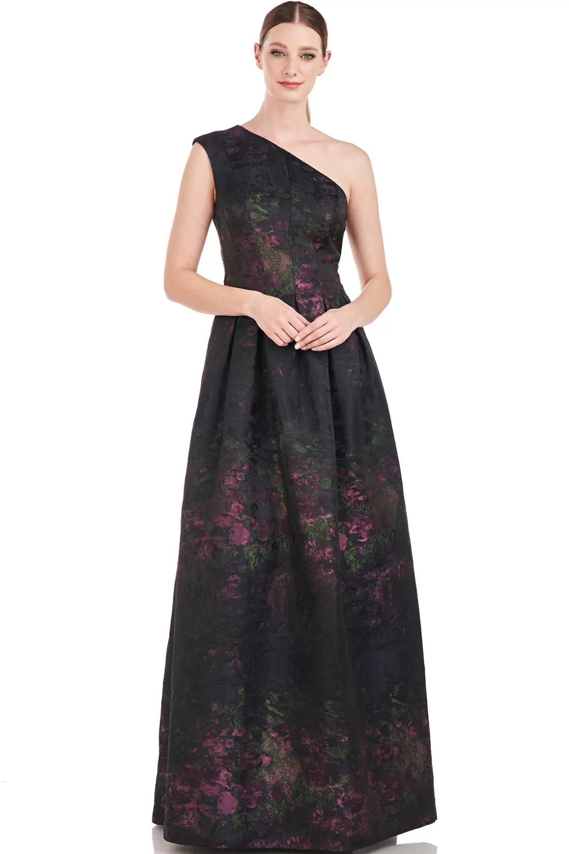 Evening Gowns<Kay Unger Cara Gown Dark Midnight Multi