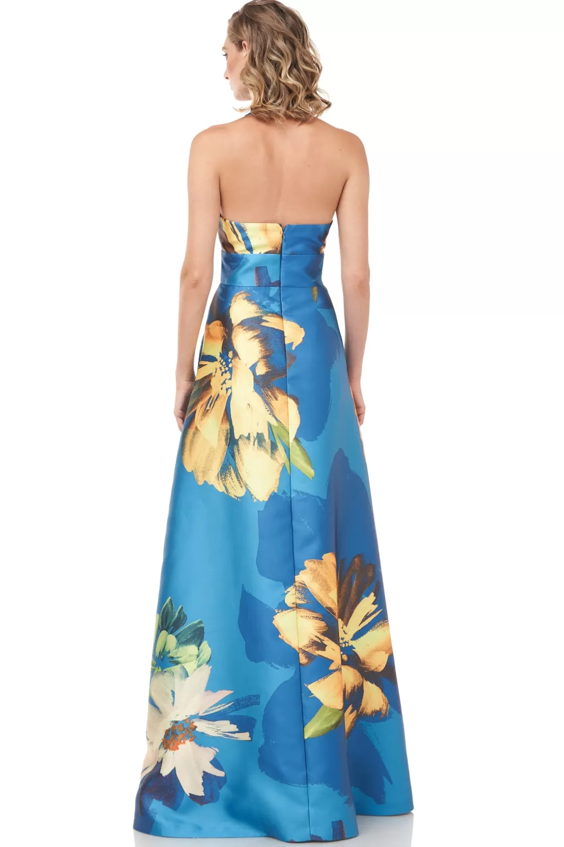 Evening Gowns<Kay Unger Carolina Lake Blue Multi