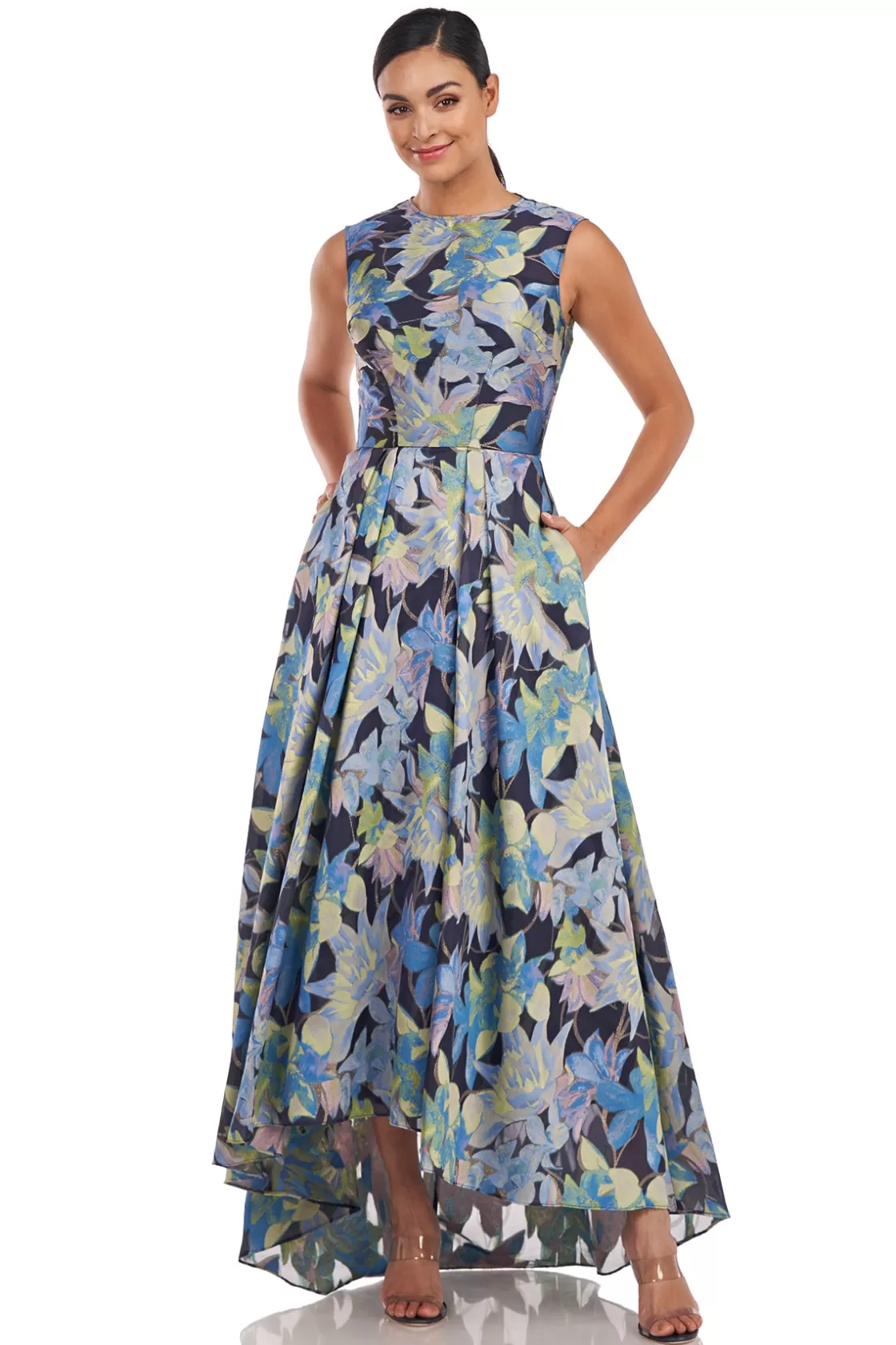 Evening Gowns<Kay Unger Carter High Low Dress Midnight Multi