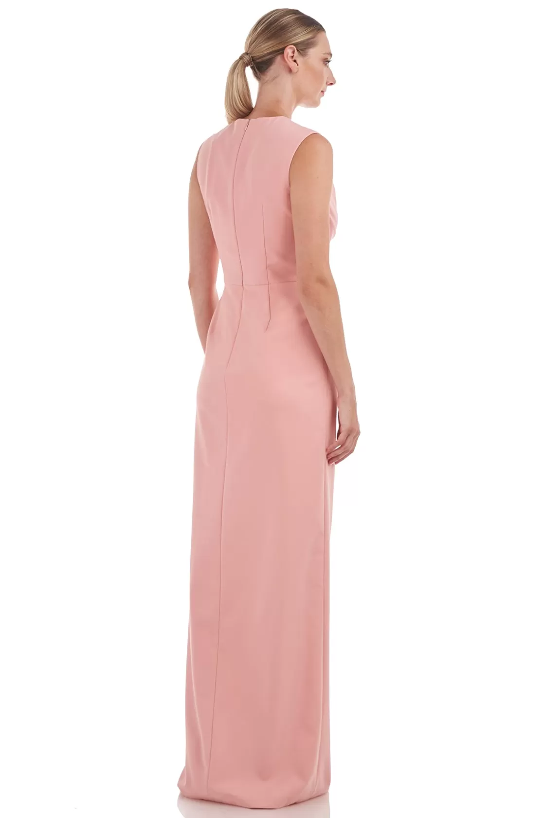 Evening Gowns<Kay Unger Cassia Column Gown Rose Tan