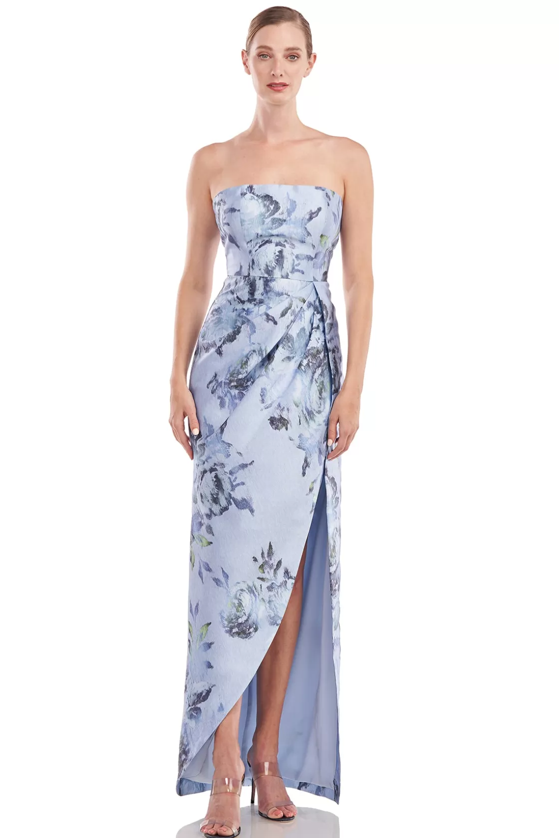 Evening Gowns<Kay Unger Chic Column Gown Bluebell Multi