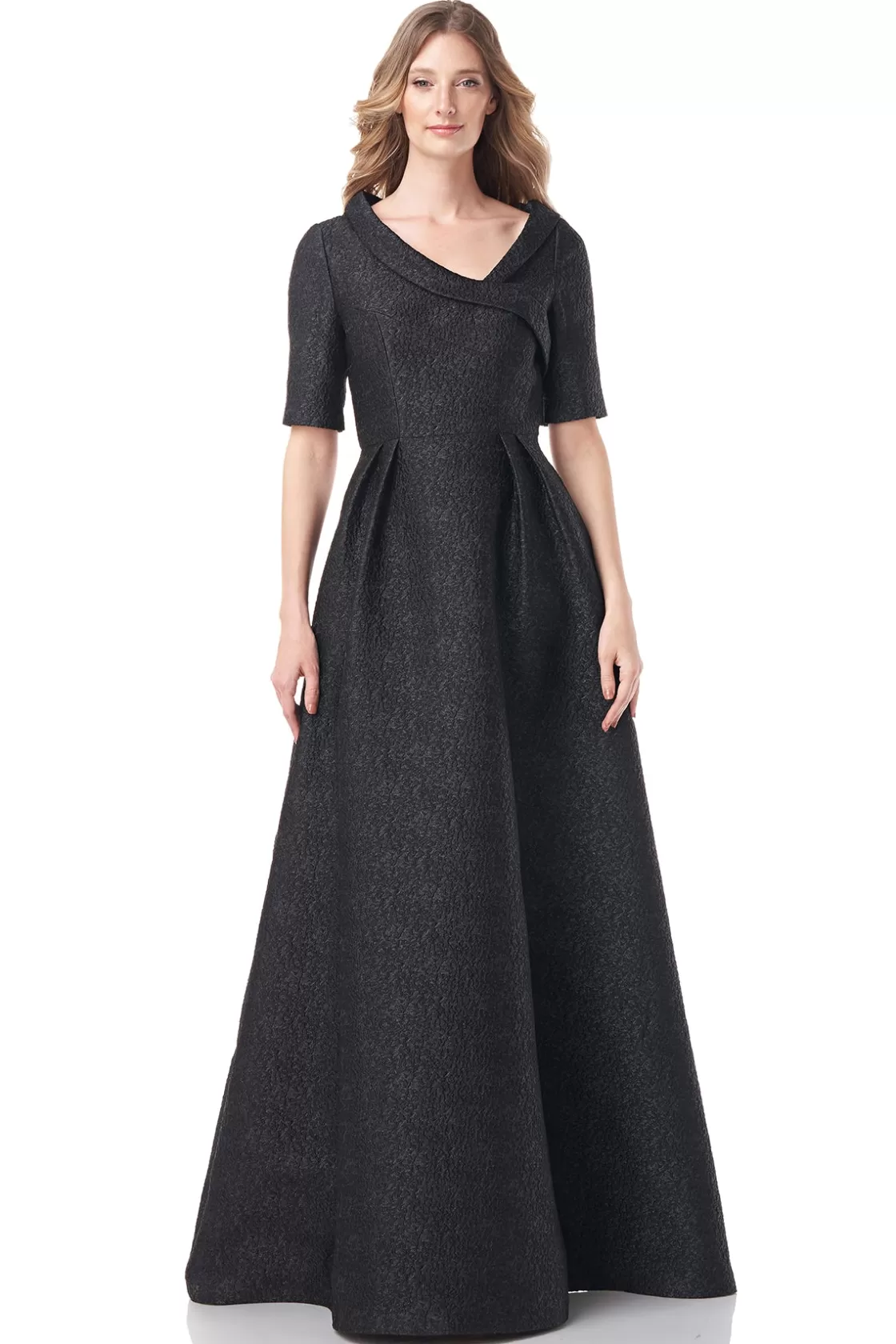 Evening Gowns<Kay Unger Coco Asymmetrical Gown Black