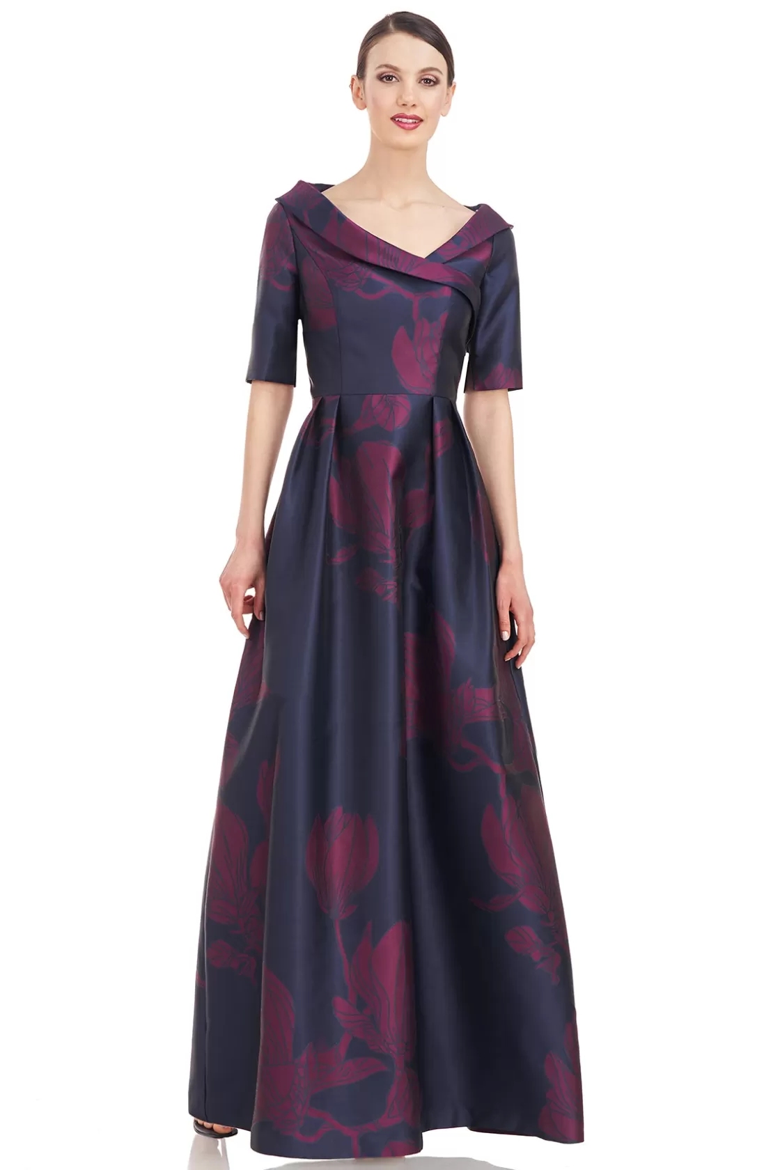 Evening Gowns<Kay Unger Coco Gown Carbon Boysenberry