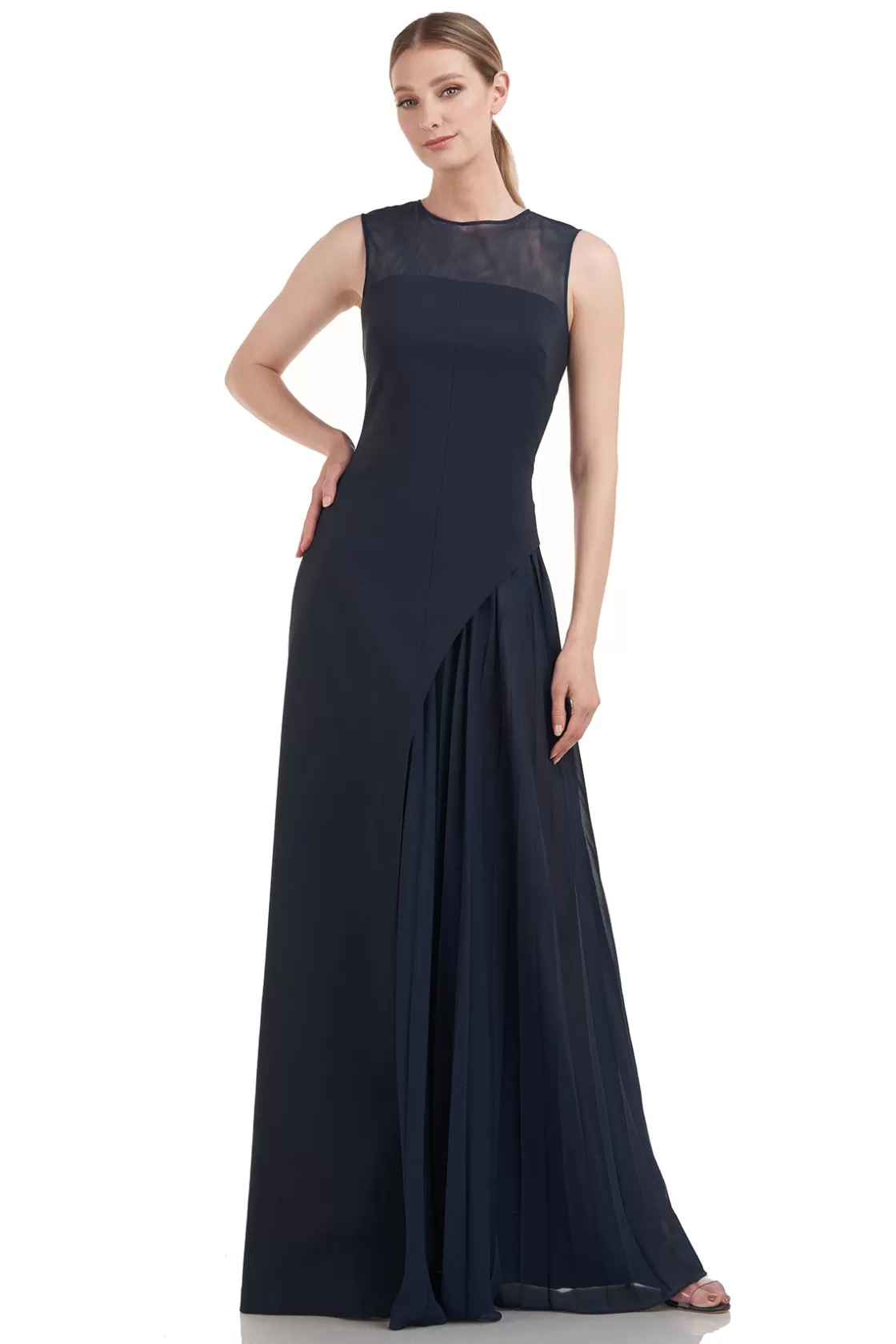 Evening Gowns<Kay Unger Dahlia Gown Navy Blue