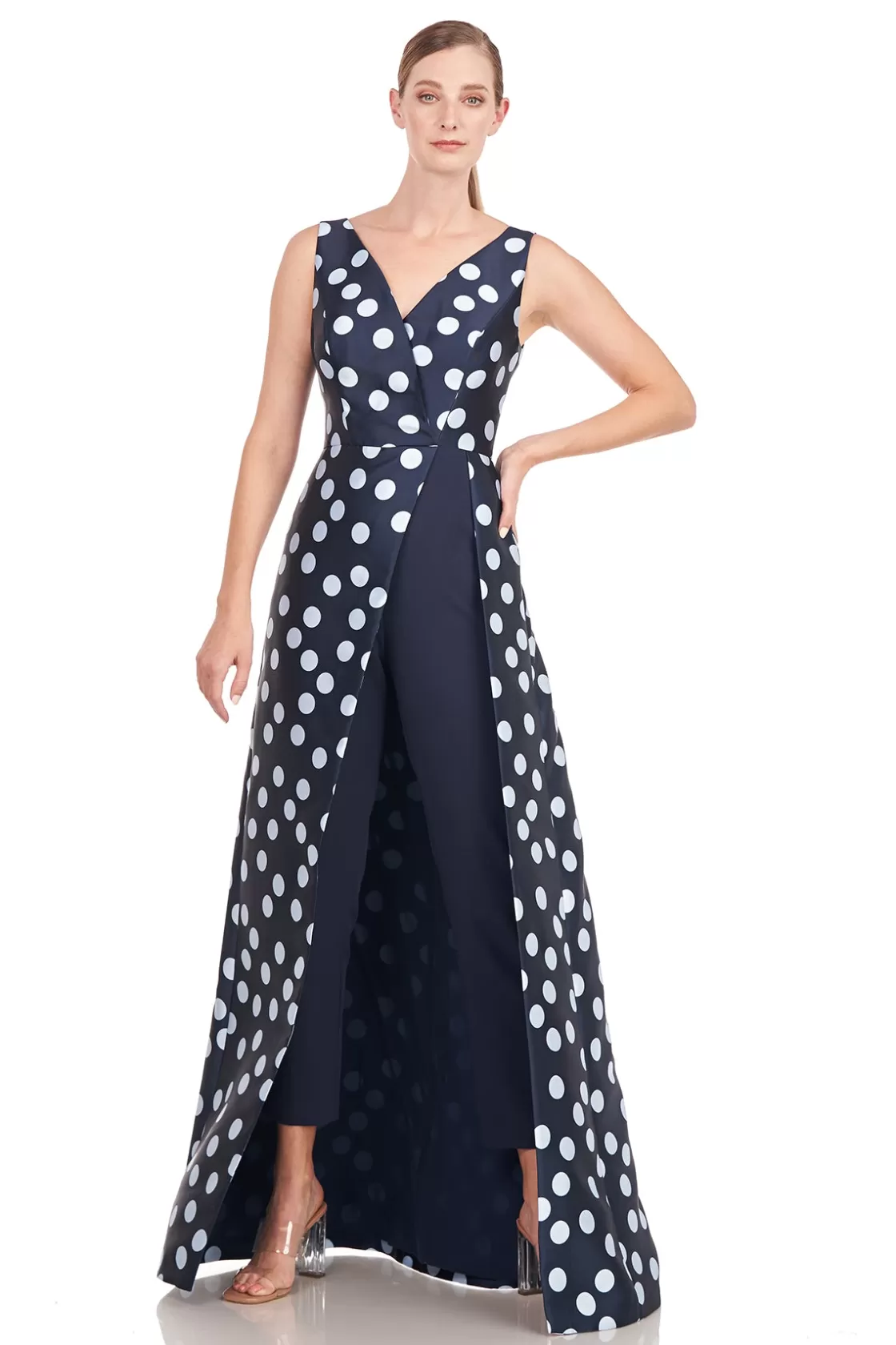 Jumpsuits<Kay Unger Ellison Walk Thru Jumpsuit Deep Navy Bluebell