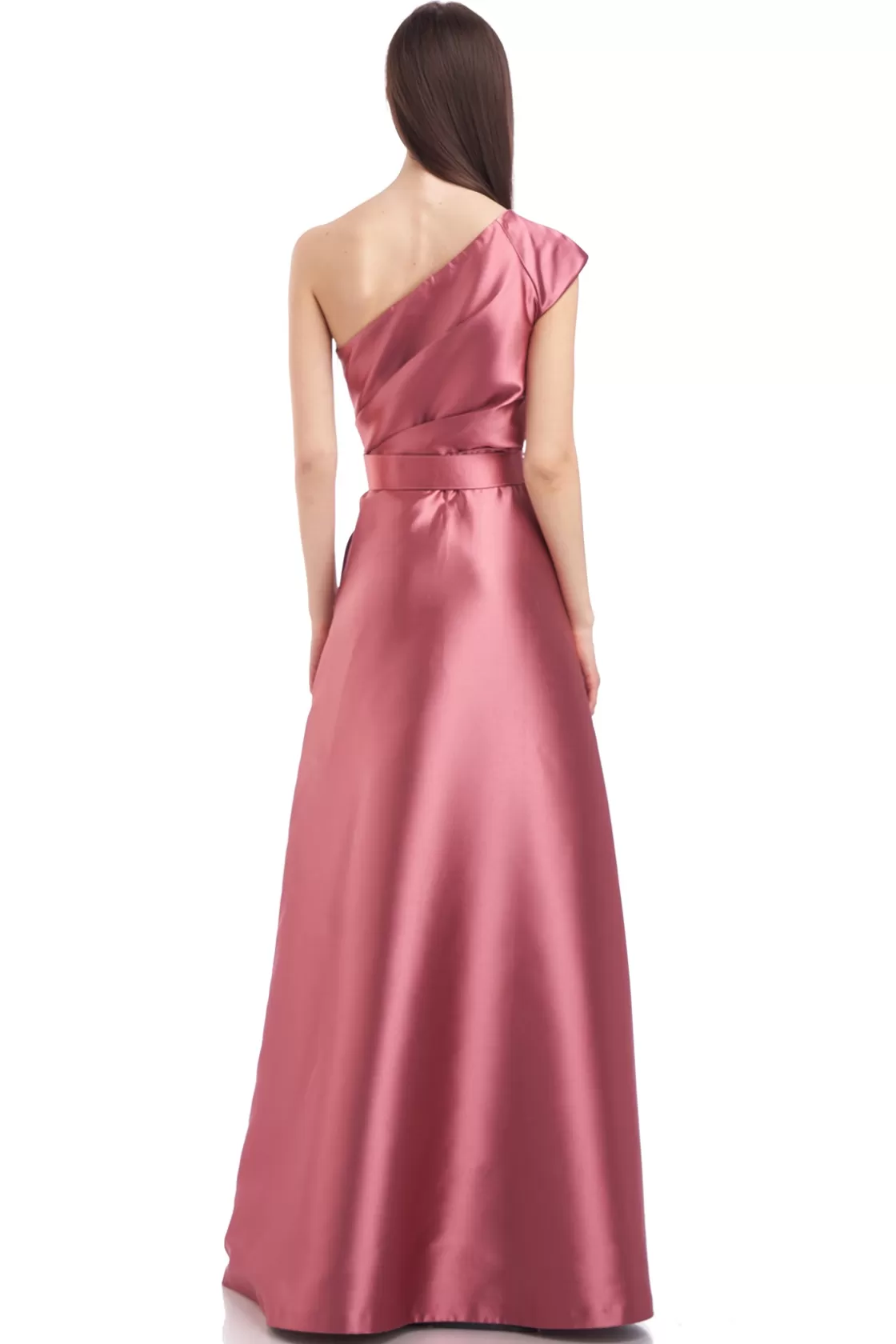 Evening Gowns<Kay Unger Estella One Shoulder Gown Champagne Rose