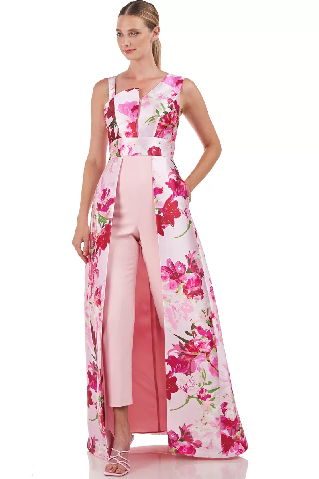 Jumpsuits<Kay Unger Fleur Walk Thru Jumpsuit Hibiscus