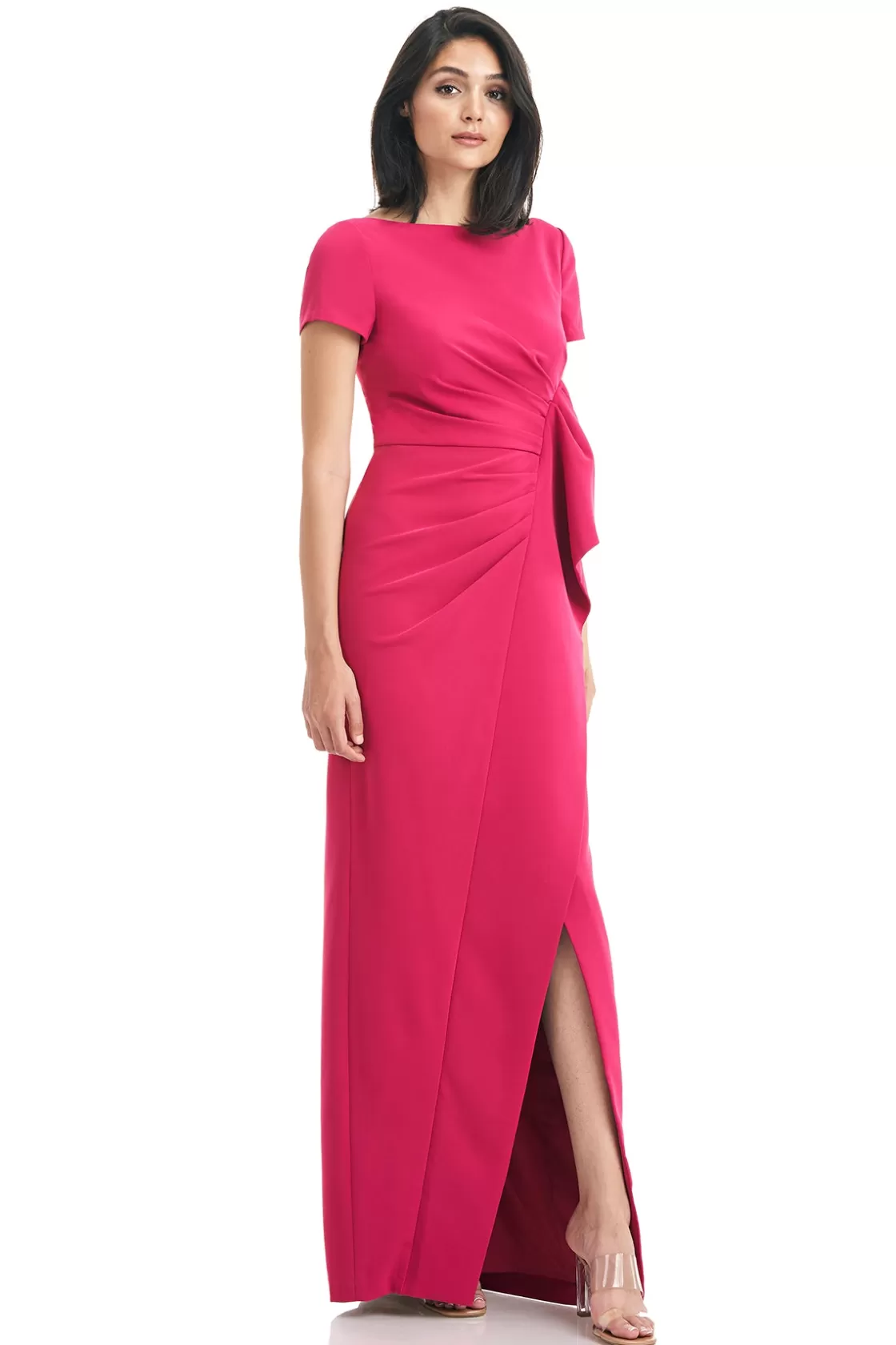 Evening Gowns<Kay Unger Franca Column Gown Sangria