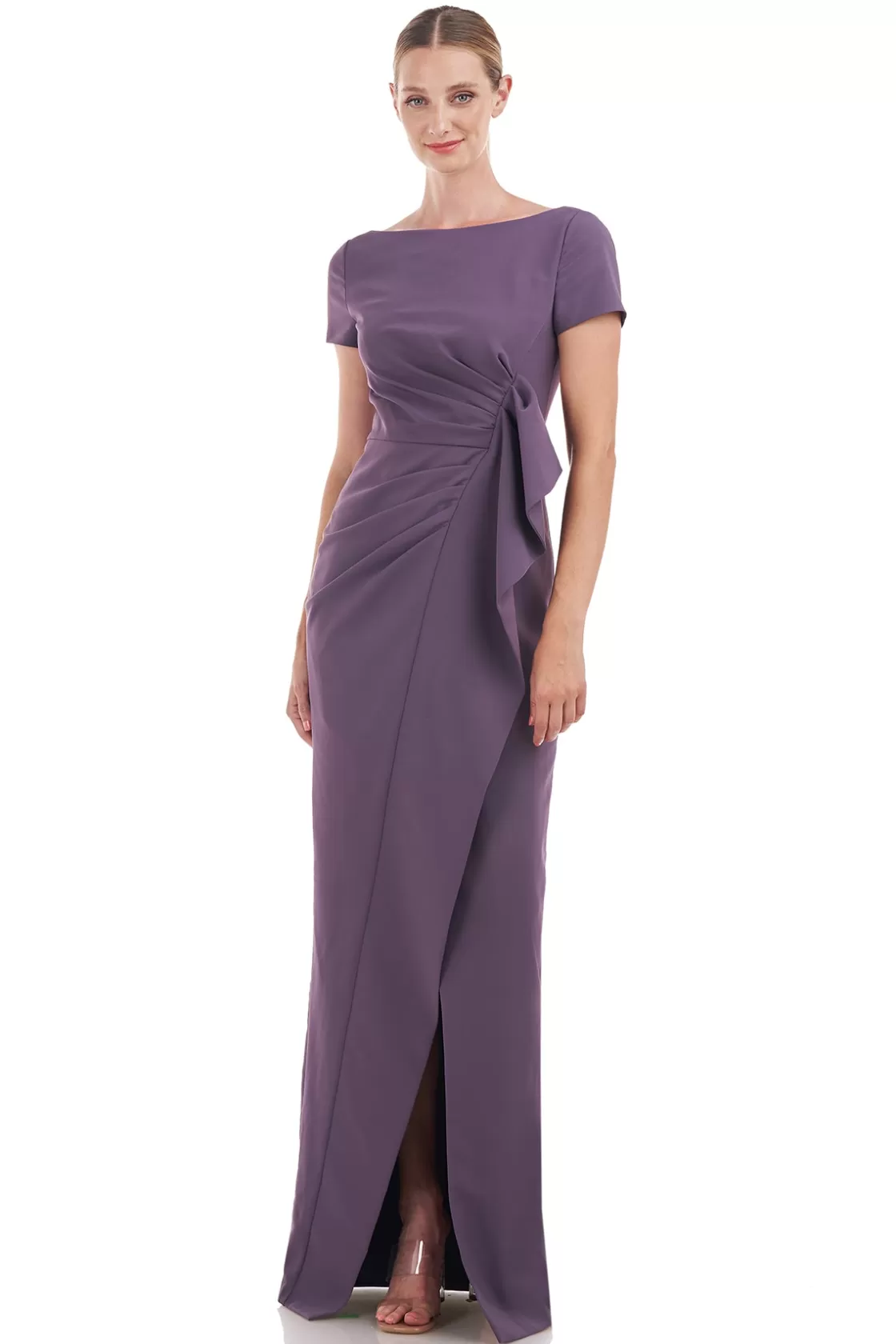 Evening Gowns<Kay Unger Franca Column Gown Deep Violet