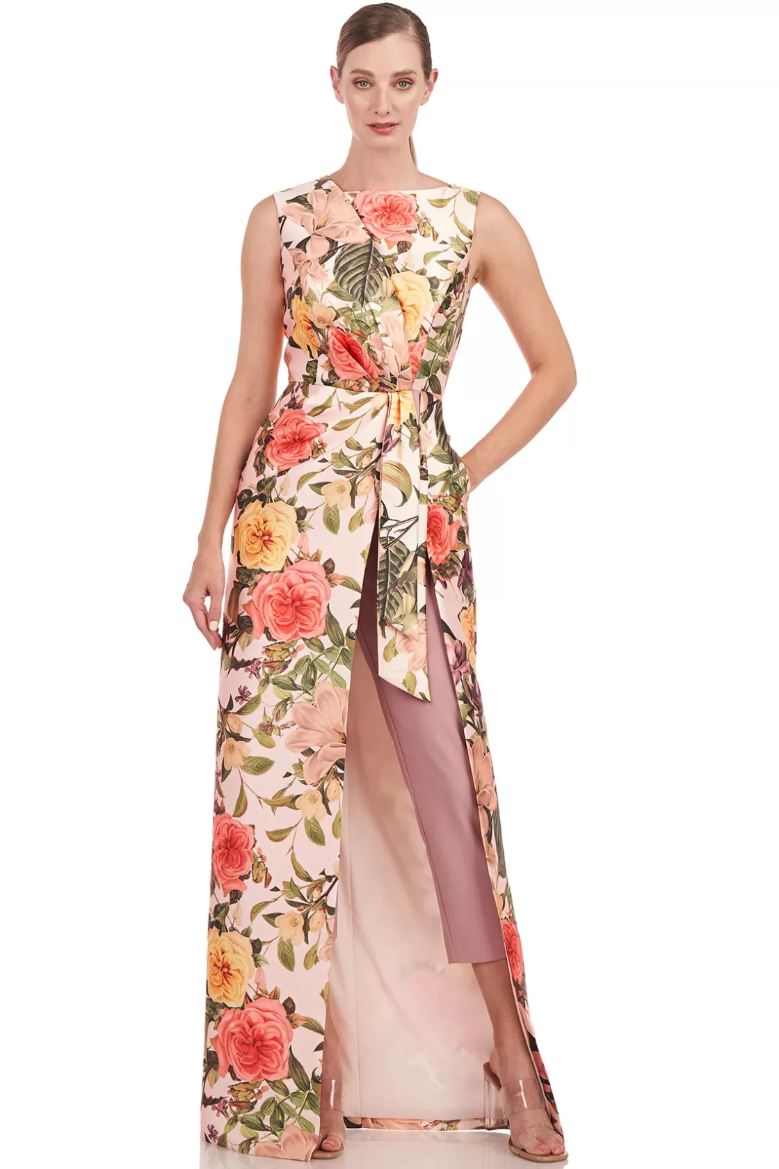 Jumpsuits<Kay Unger Frida Walk Thru Jumpsuit Bridal Blush Multi