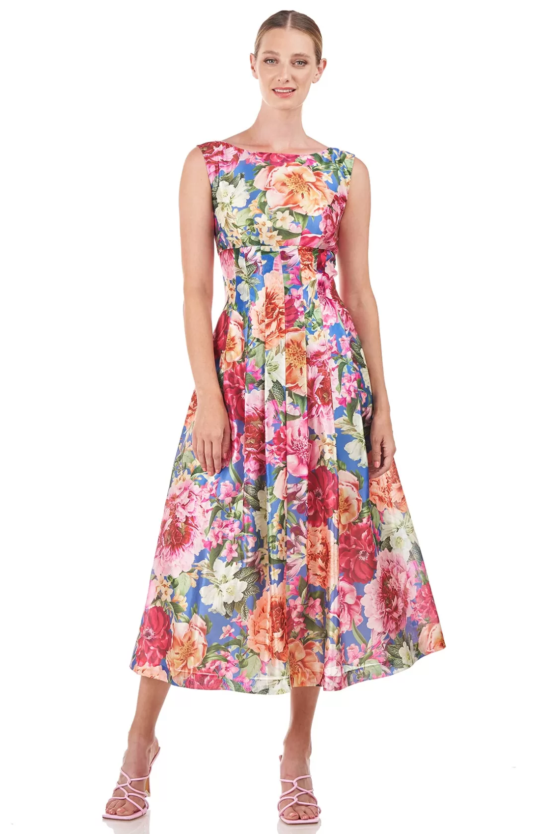 Cocktail Dresses<Kay Unger Harriet Tea Length Dress Desert Rose