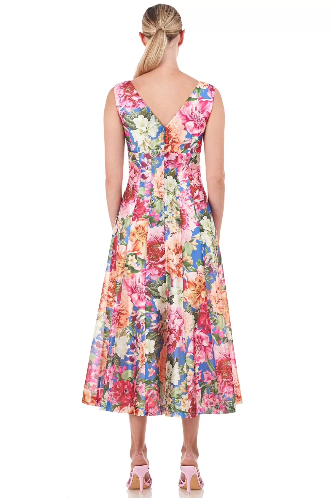 Cocktail Dresses<Kay Unger Harriet Tea Length Dress Desert Rose