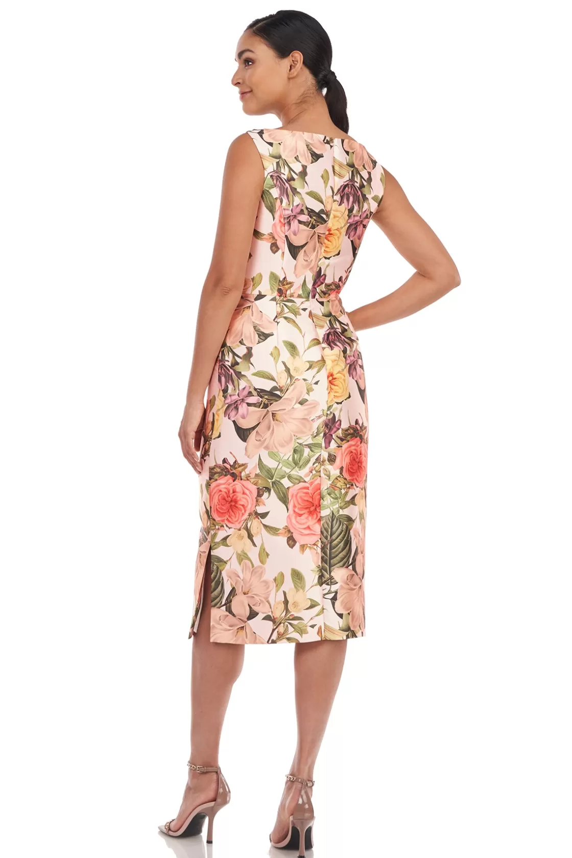 Cocktail Dresses<Kay Unger Hyacinth Midi Dress Bridal Blush Multi