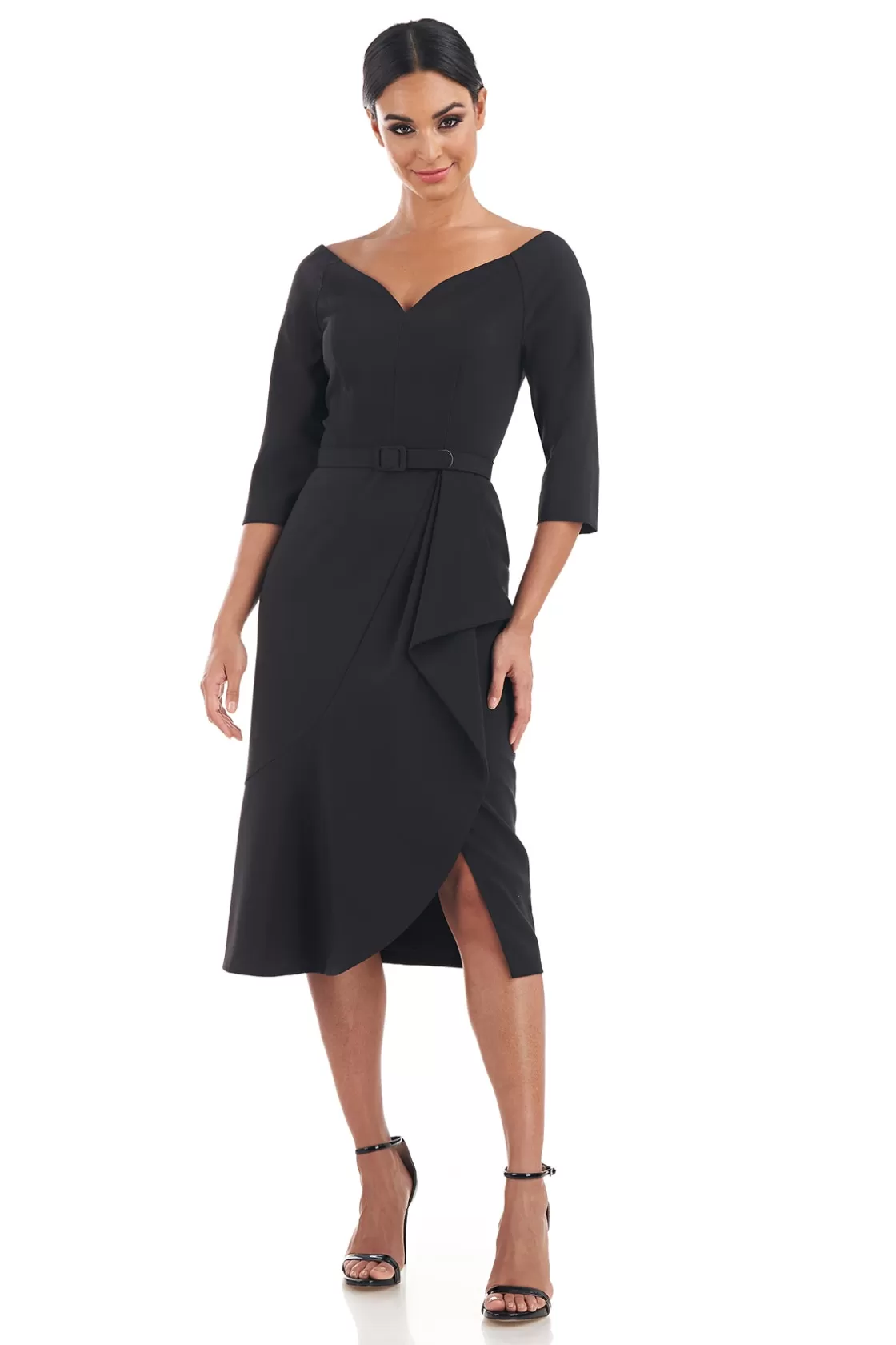 Cocktail Dresses<Kay Unger Izzy Midi Dress Black