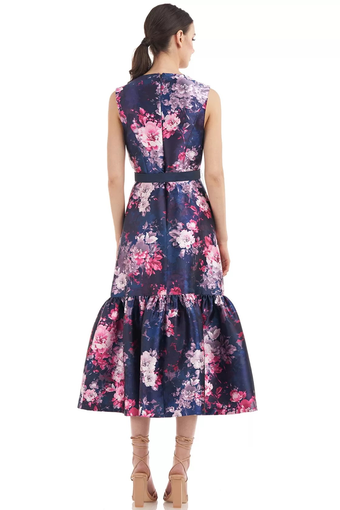 Cocktail Dresses<Kay Unger Justine Tea Length Wood Rose