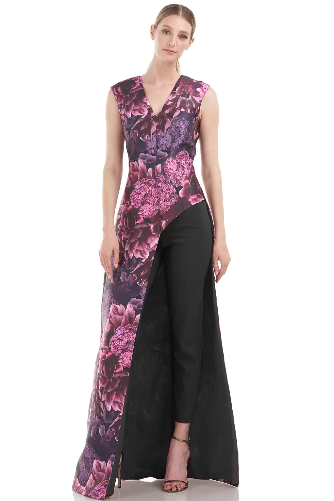 Jumpsuits<Kay Unger Kimora Walk Thru Jumpsuit Cabernet