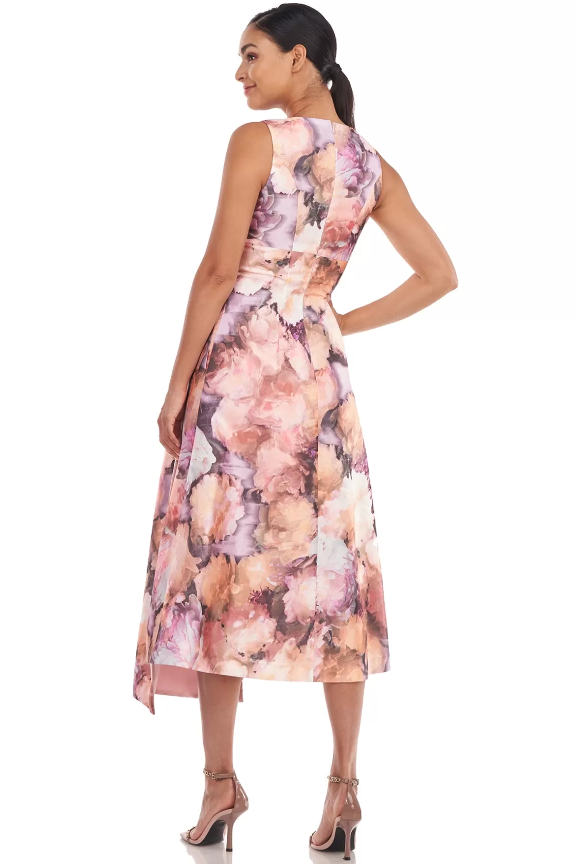 Cocktail Dresses<Kay Unger Lani Midi Dress Soft Orchid Multi