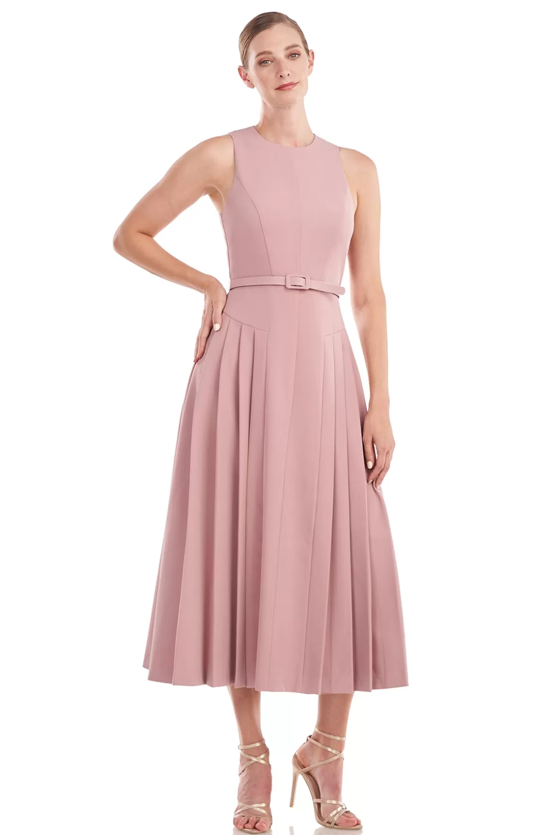 Cocktail Dresses<Kay Unger Leora Tea Length Dress Wood Rose