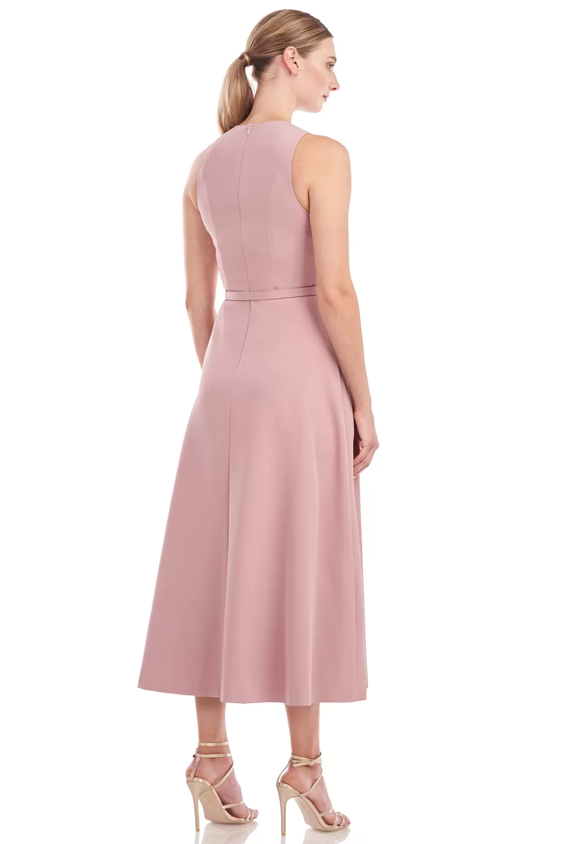 Cocktail Dresses<Kay Unger Leora Tea Length Dress Wood Rose