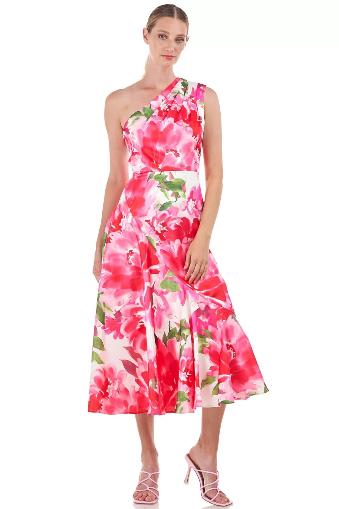 Cocktail Dresses<Kay Unger Linnea Tea Length Dress Hibiscus