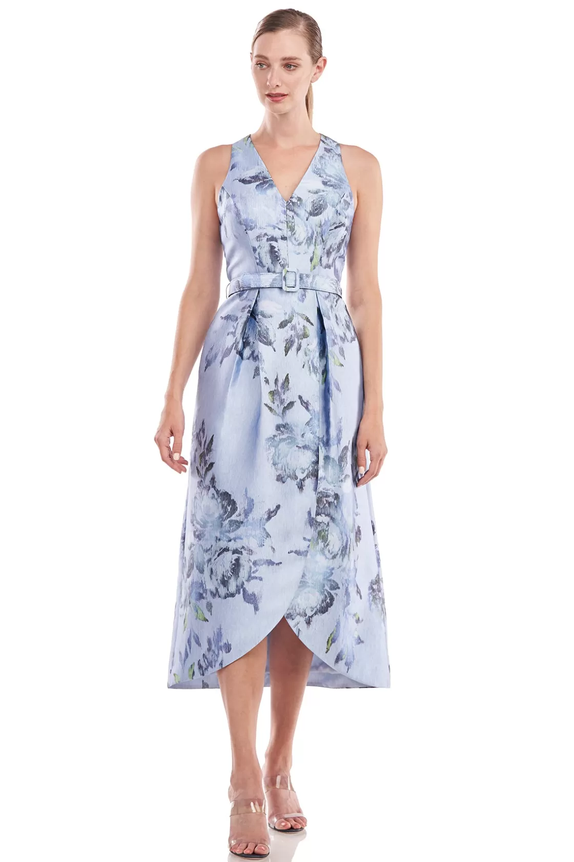 Cocktail Dresses<Kay Unger Luz High Low Midi Dress Bluebell Multi