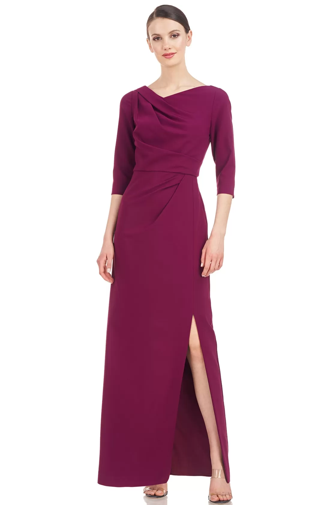 Evening Gowns<Kay Unger Margerite Column Gown Boysenberry