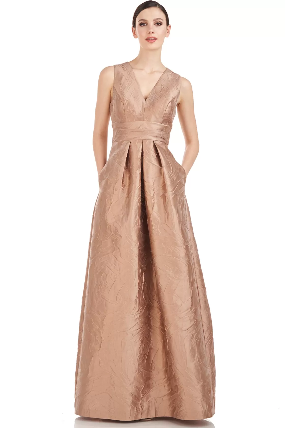 Evening Gowns<Kay Unger Mariah Gown Champagne