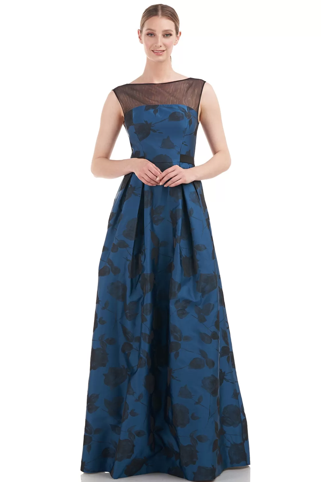 Evening Gowns<Kay Unger Monique Gown Deep Teal