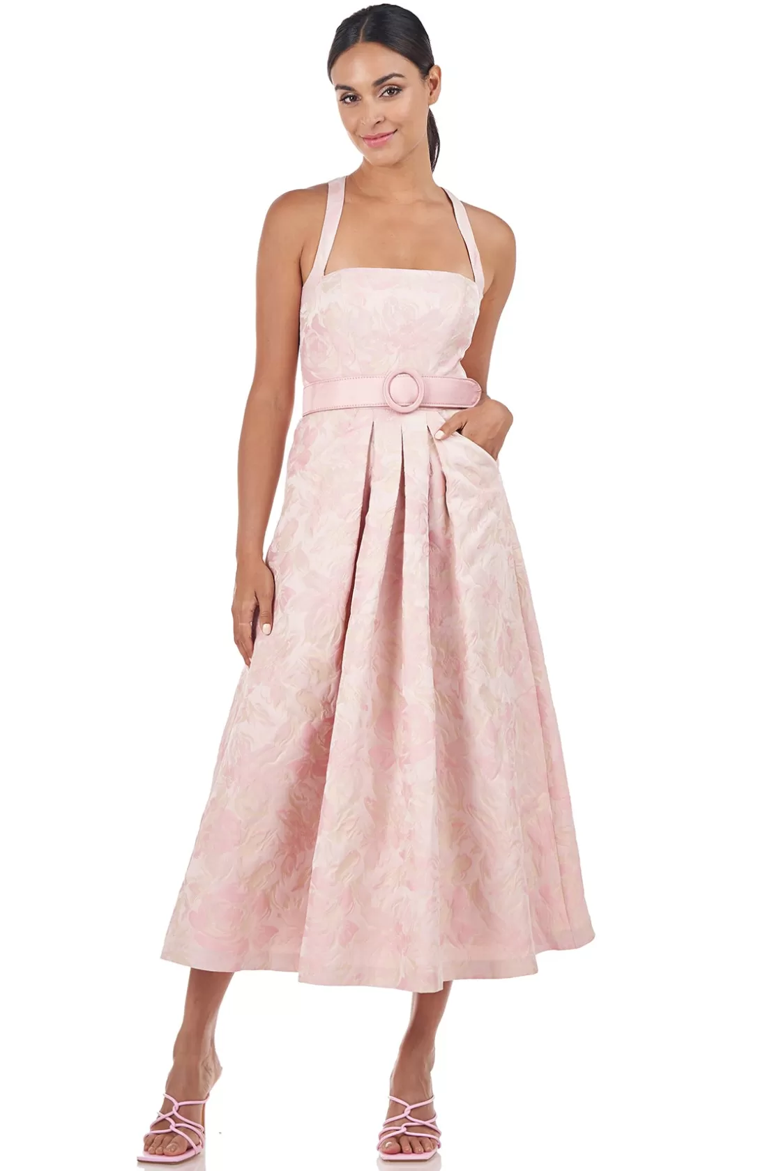 Cocktail Dresses<Kay Unger Morgana Tea Length Dress Pink Mauve