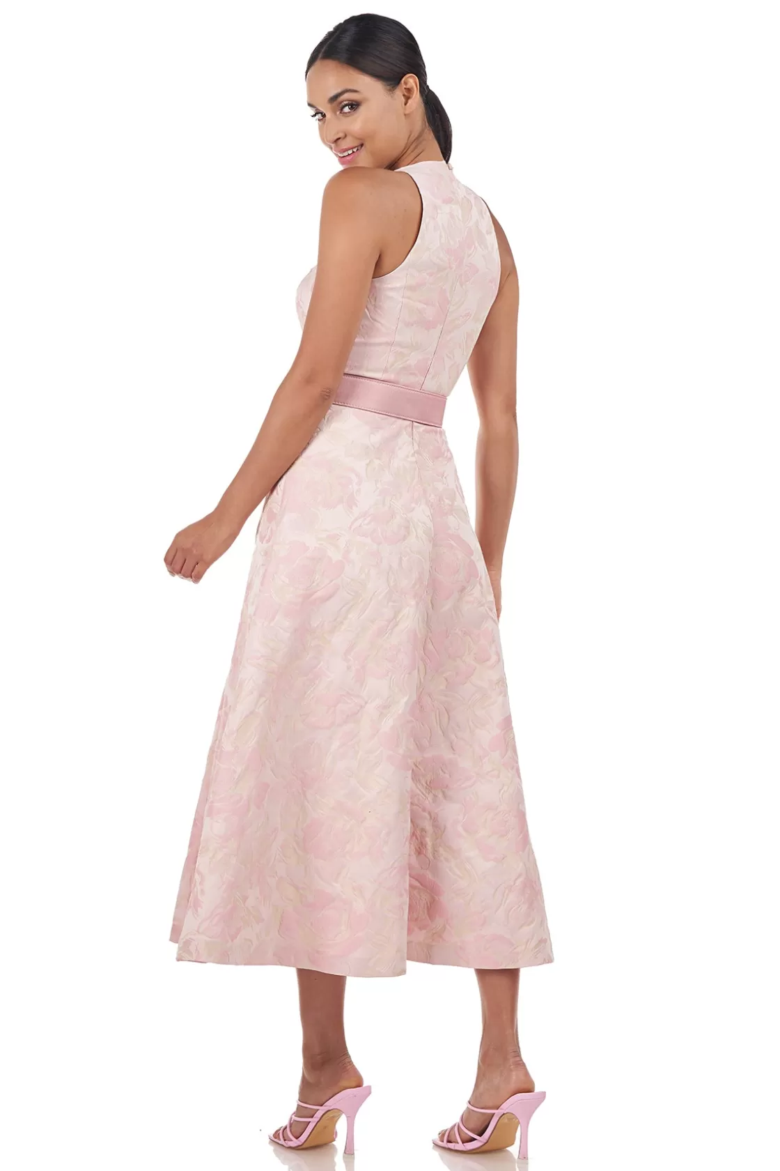 Cocktail Dresses<Kay Unger Morgana Tea Length Dress Pink Mauve