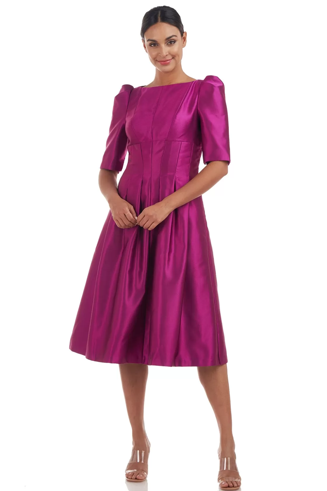 Cocktail Dresses<Kay Unger Neva Cocktail Dress Cerise