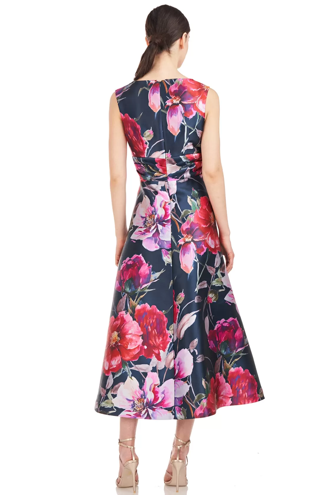 Cocktail Dresses<Kay Unger Neva Tea Length Dress Raspberry Multi