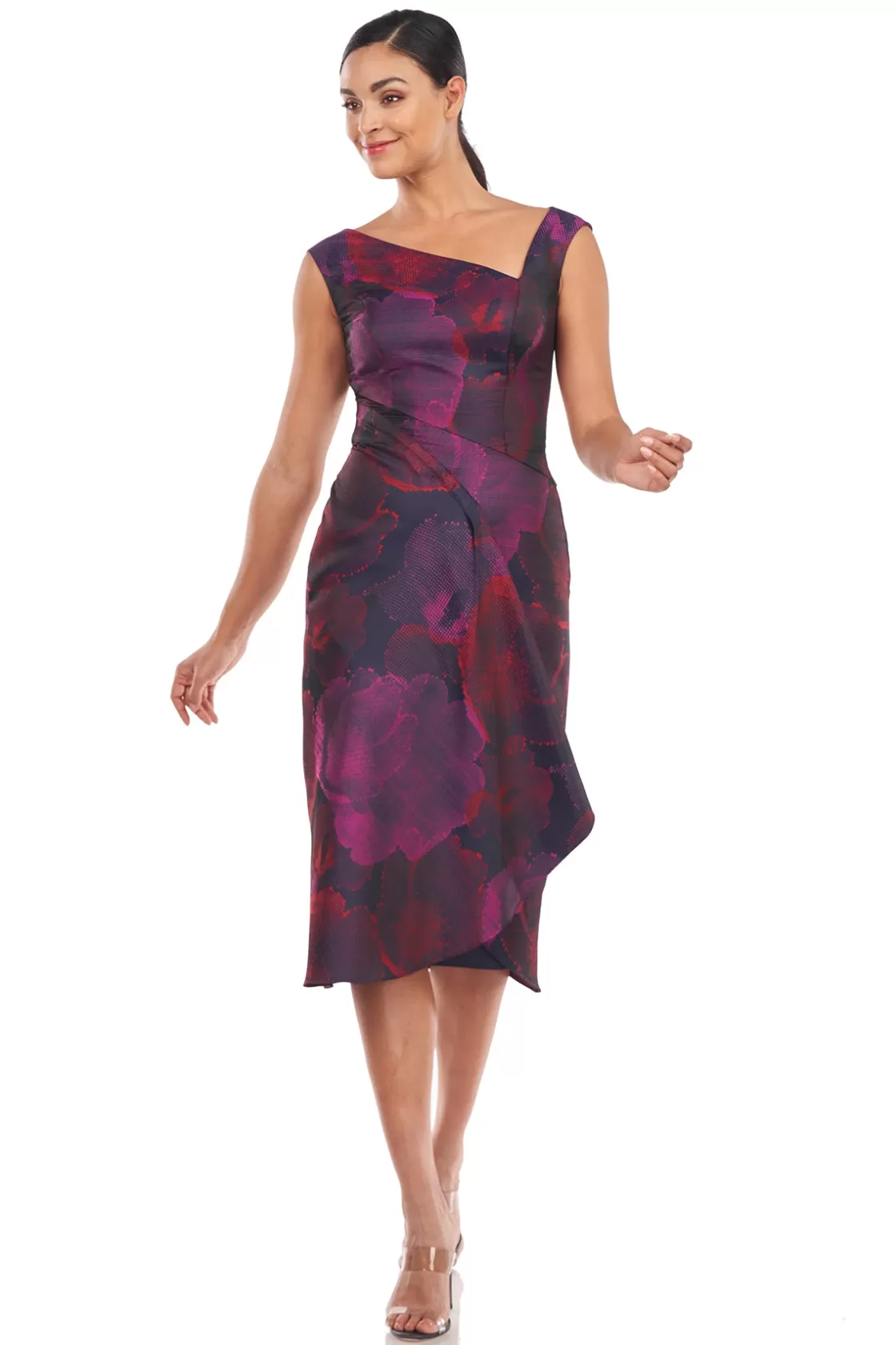 Cocktail Dresses<Kay Unger Noa Midi Dress Deep Navy Lt Plum