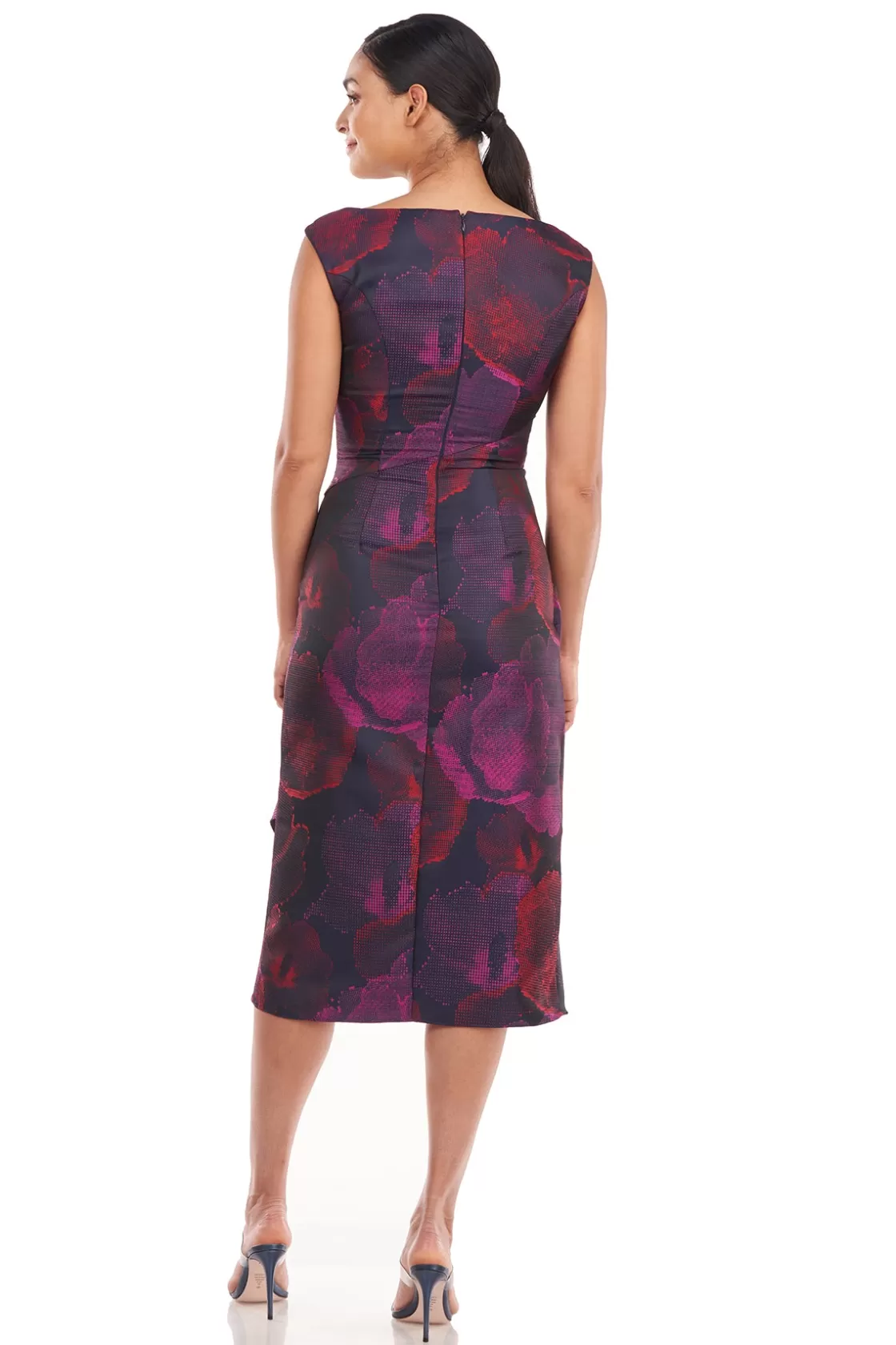 Cocktail Dresses<Kay Unger Noa Midi Dress Deep Navy Lt Plum