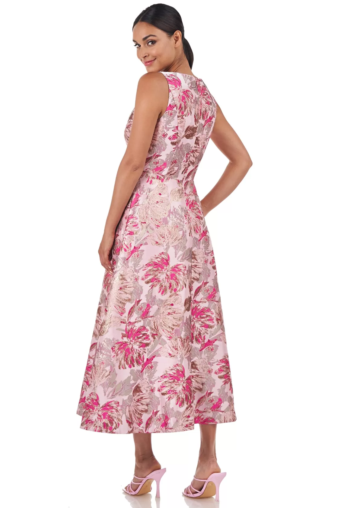 Cocktail Dresses<Kay Unger Poppy Tea Length Dress Azalea