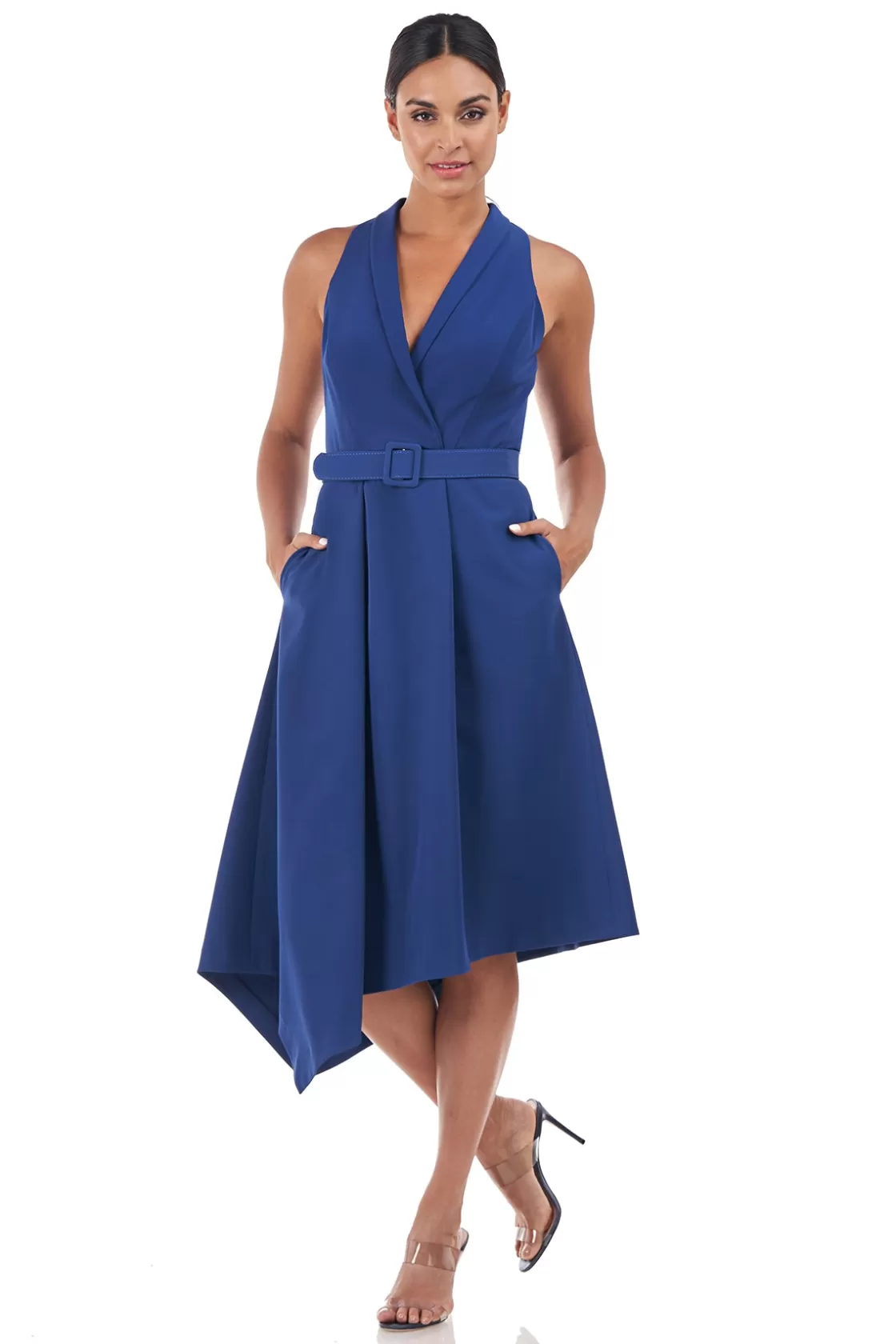 Cocktail Dresses<Kay Unger Rosalita Midi Dress Marine Blue