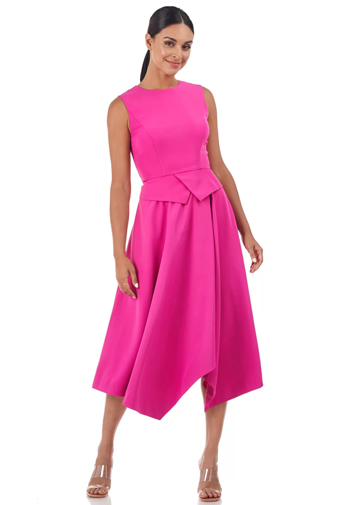 Cocktail Dresses<Kay Unger Rosemary Midi Dress Magenta