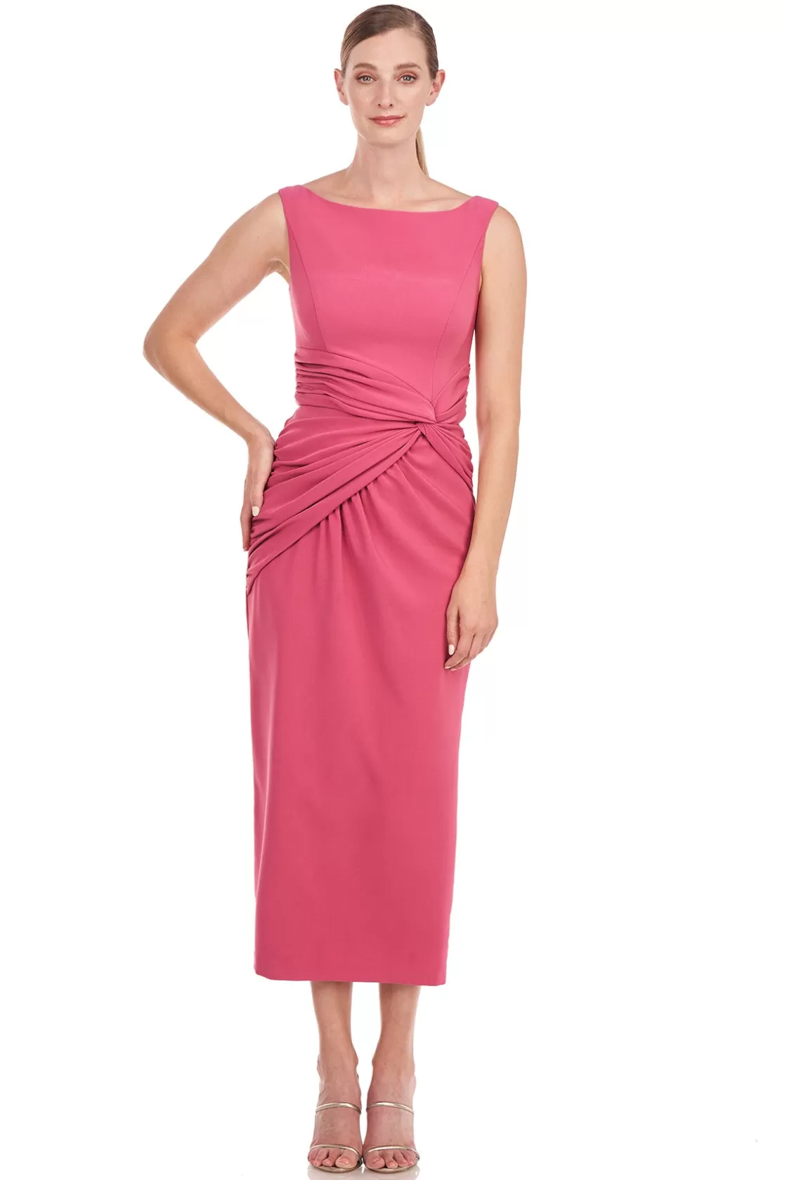 Cocktail Dresses<Kay Unger Sabina Knot Dress Berry Sorbet