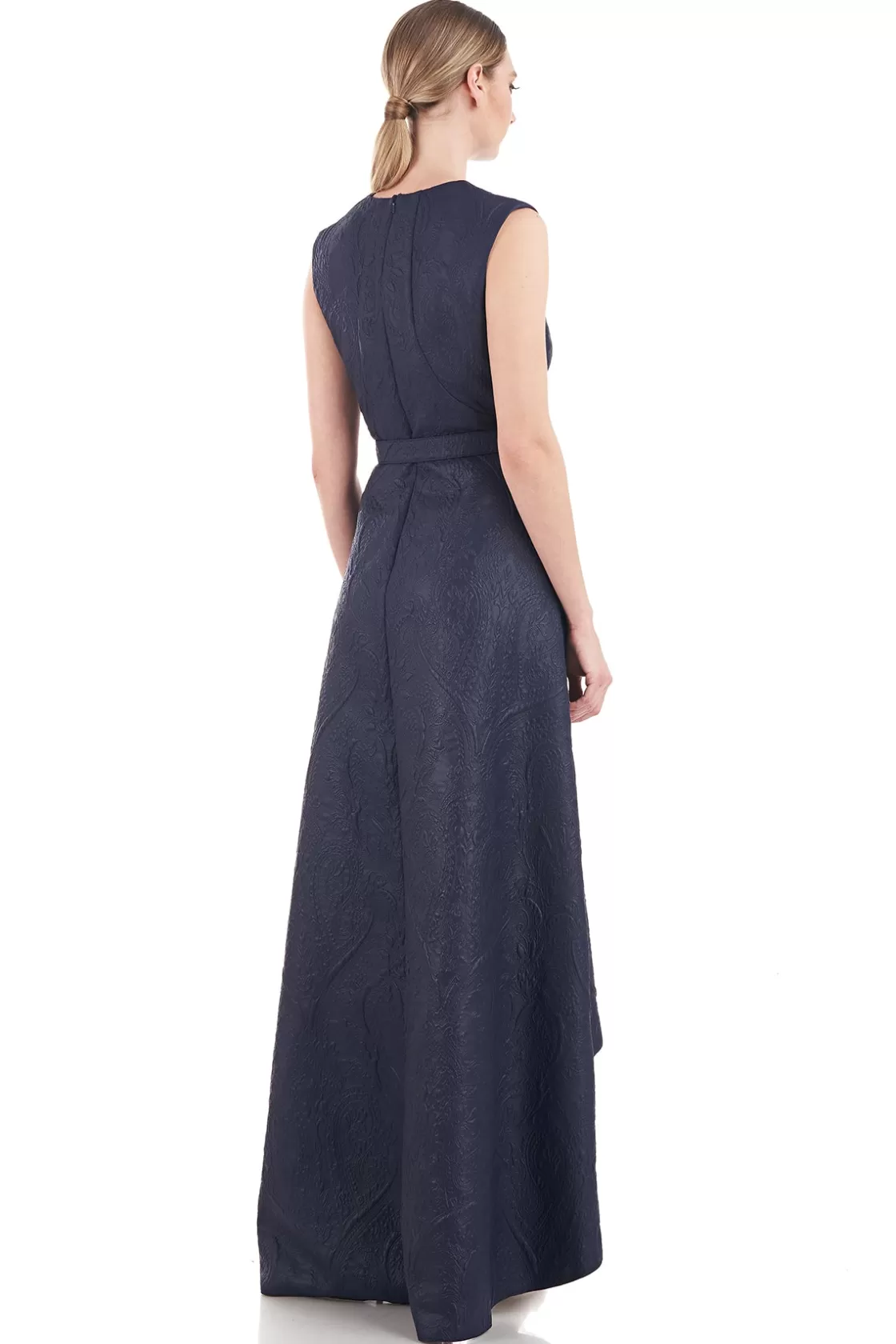 Evening Gowns<Kay Unger Scout Hi-Low Gown Deep Midnight