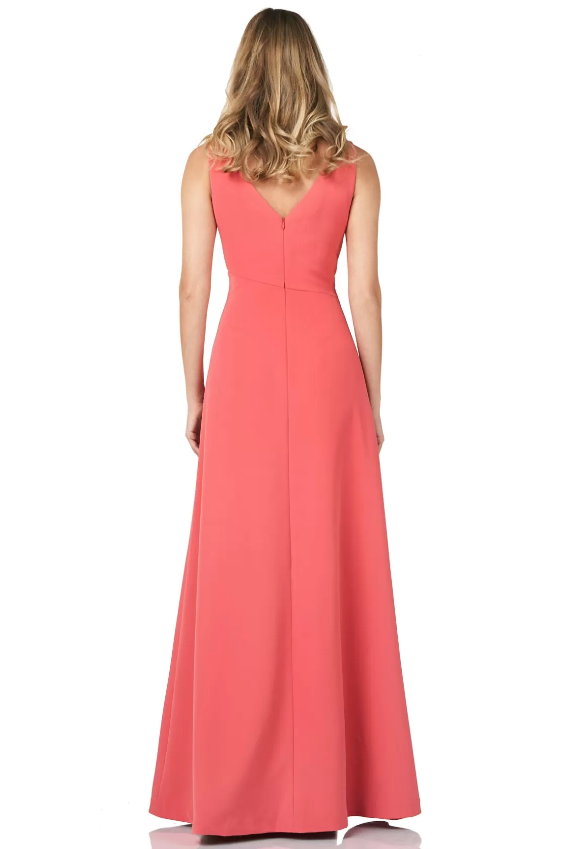 Evening Gowns<Kay Unger Stretch Crepe Gown Persimmon