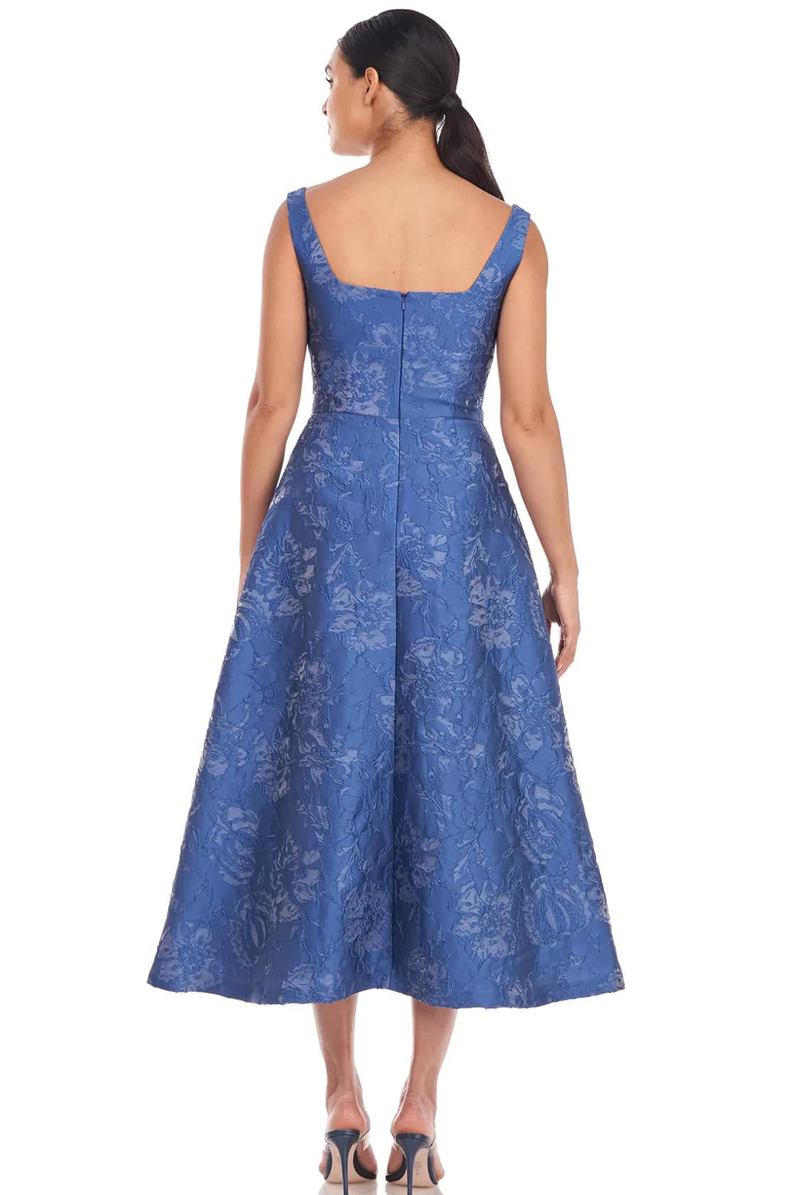 Cocktail Dresses<Kay Unger Tiegan Tea Length Dress Surf Blue