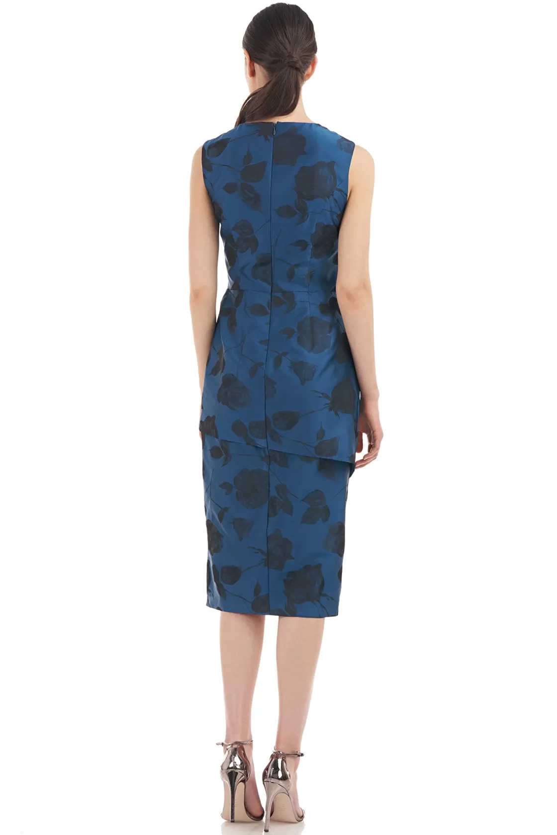 Cocktail Dresses<Kay Unger Tina Midi Dress Deep Teal