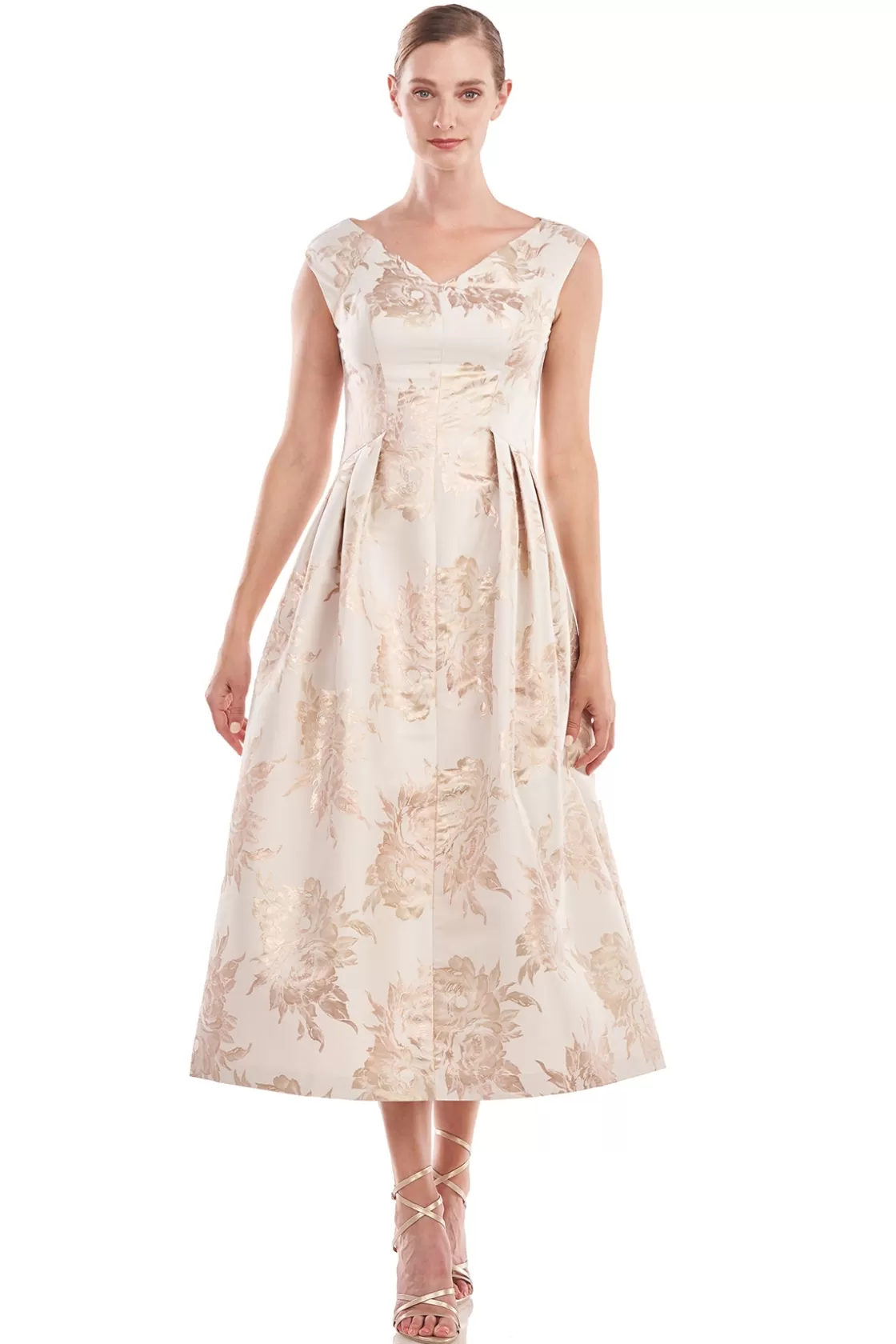 Cocktail Dresses<Kay Unger Tula Tea Length Dress Champagne