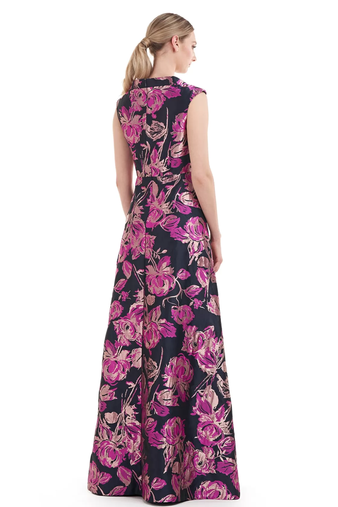 Evening Gowns<Kay Unger Yvette Gown Cerise/Navy